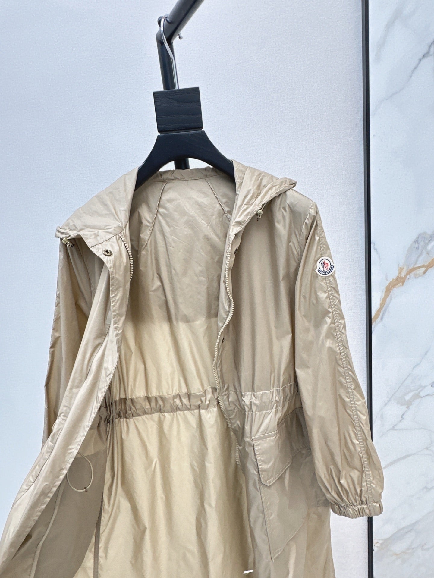 Mo 25ss hooded long coat parkas