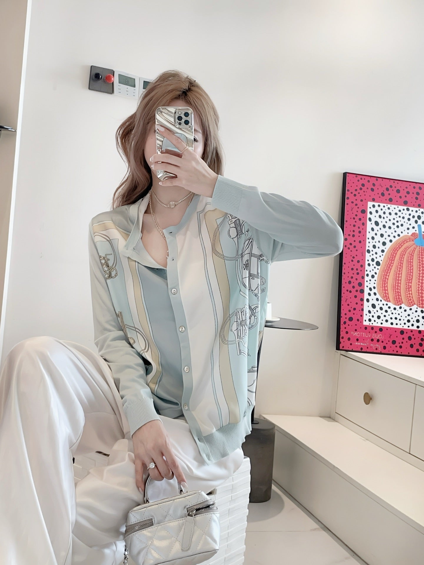 H 24ss knit cardigan