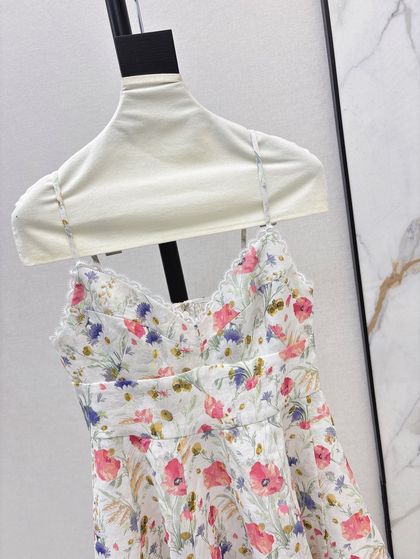 zim 25ss linen print dress