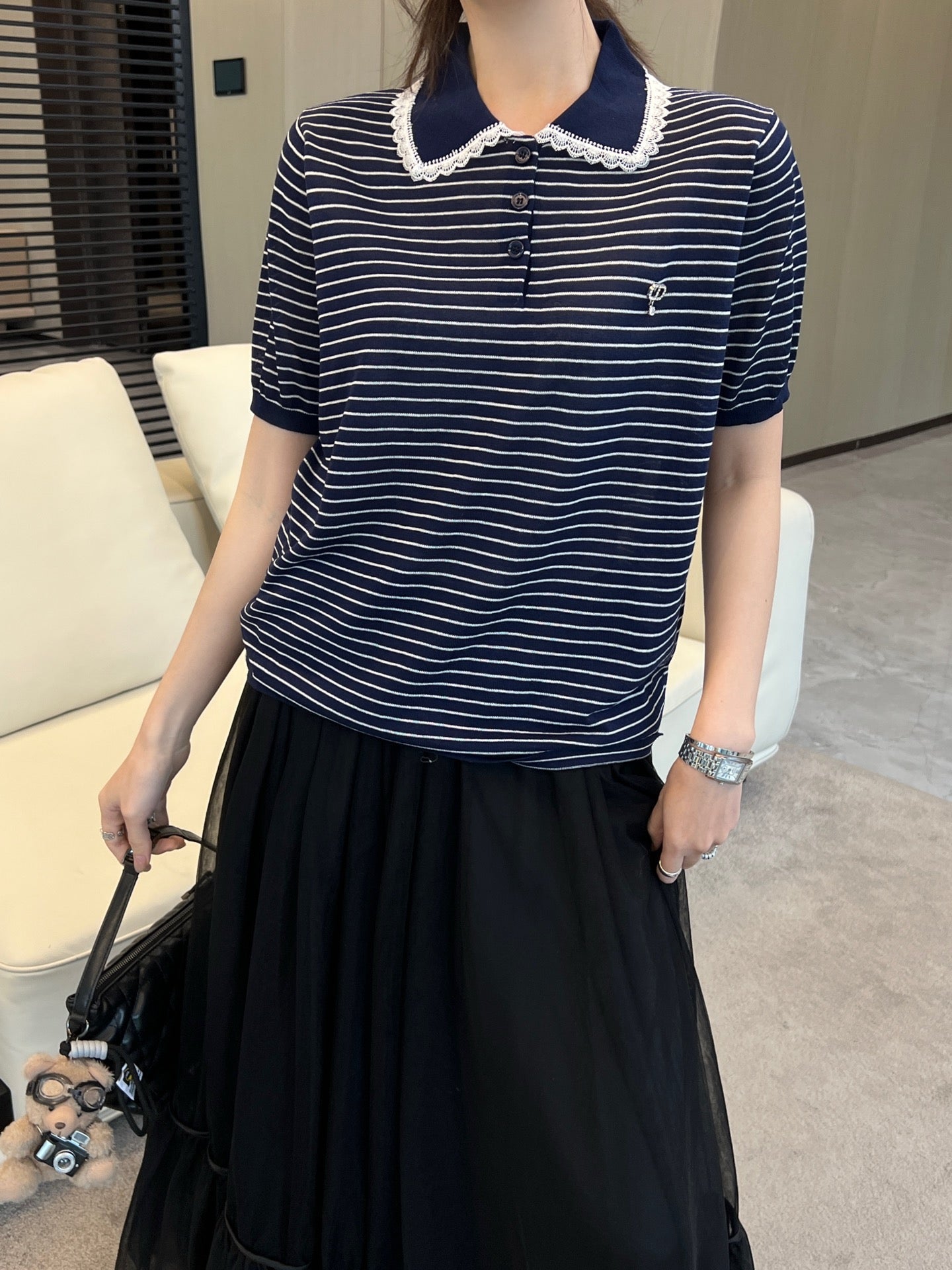 D 25ss knit polo shirt