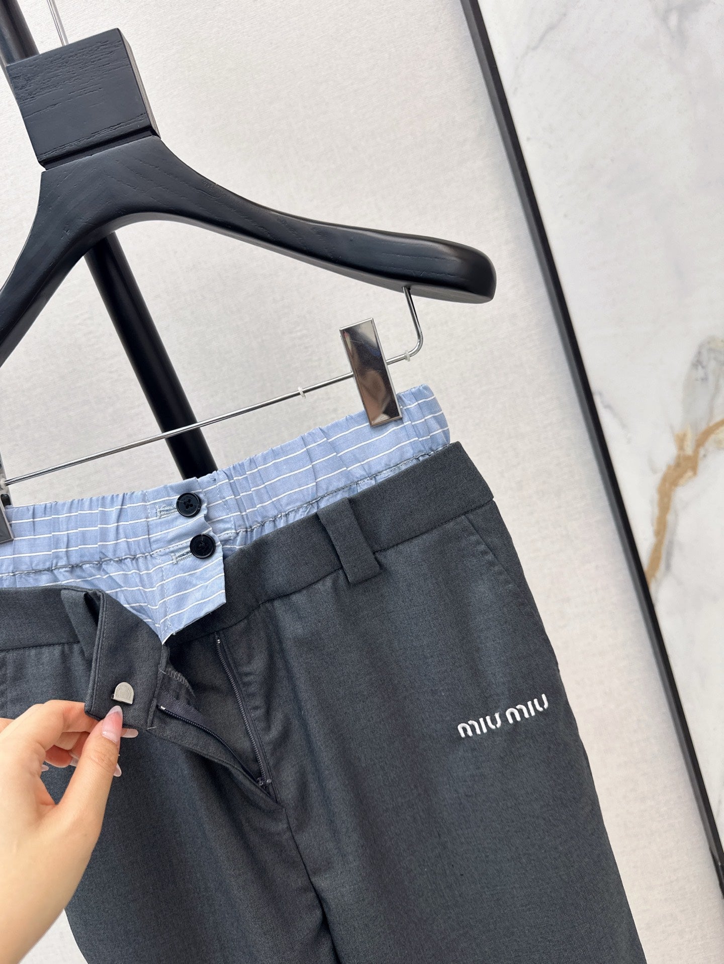 Mi 25ss embroider pants