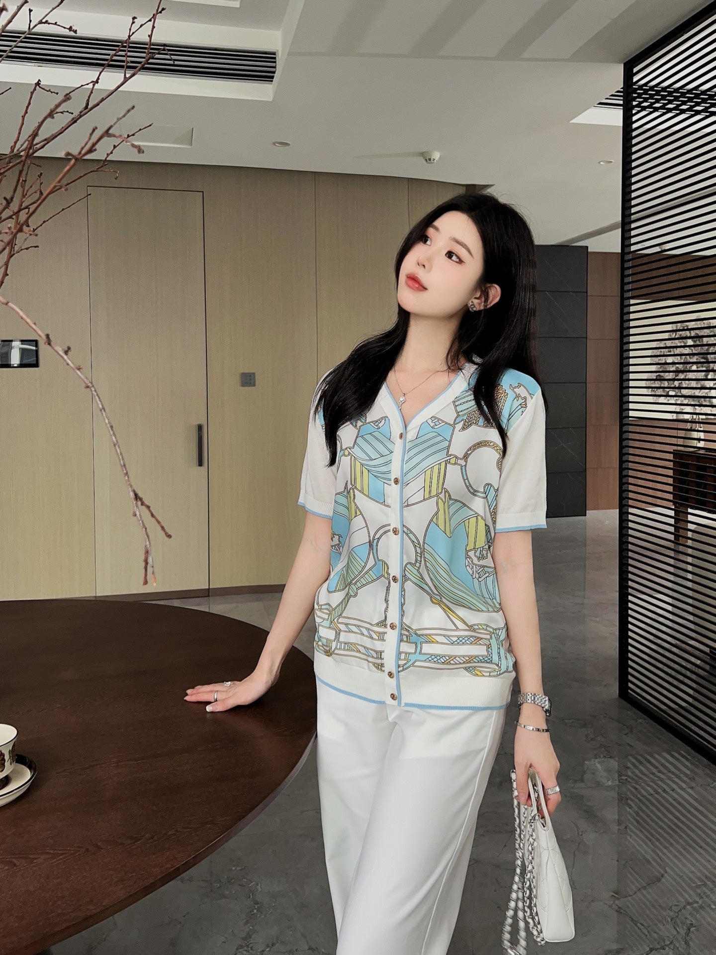 H 25ss knit cardigan