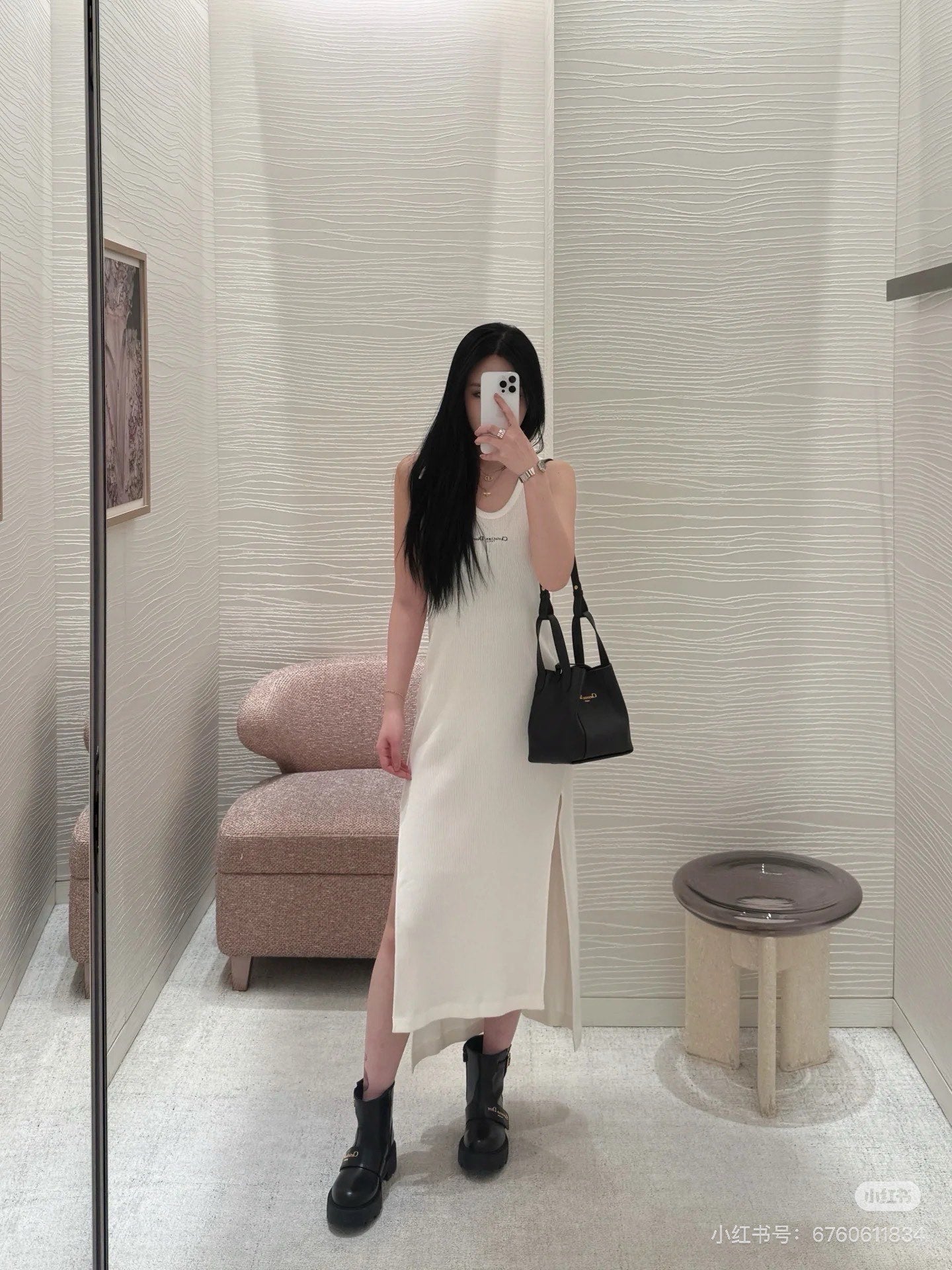 D 25ss knit slip dress
