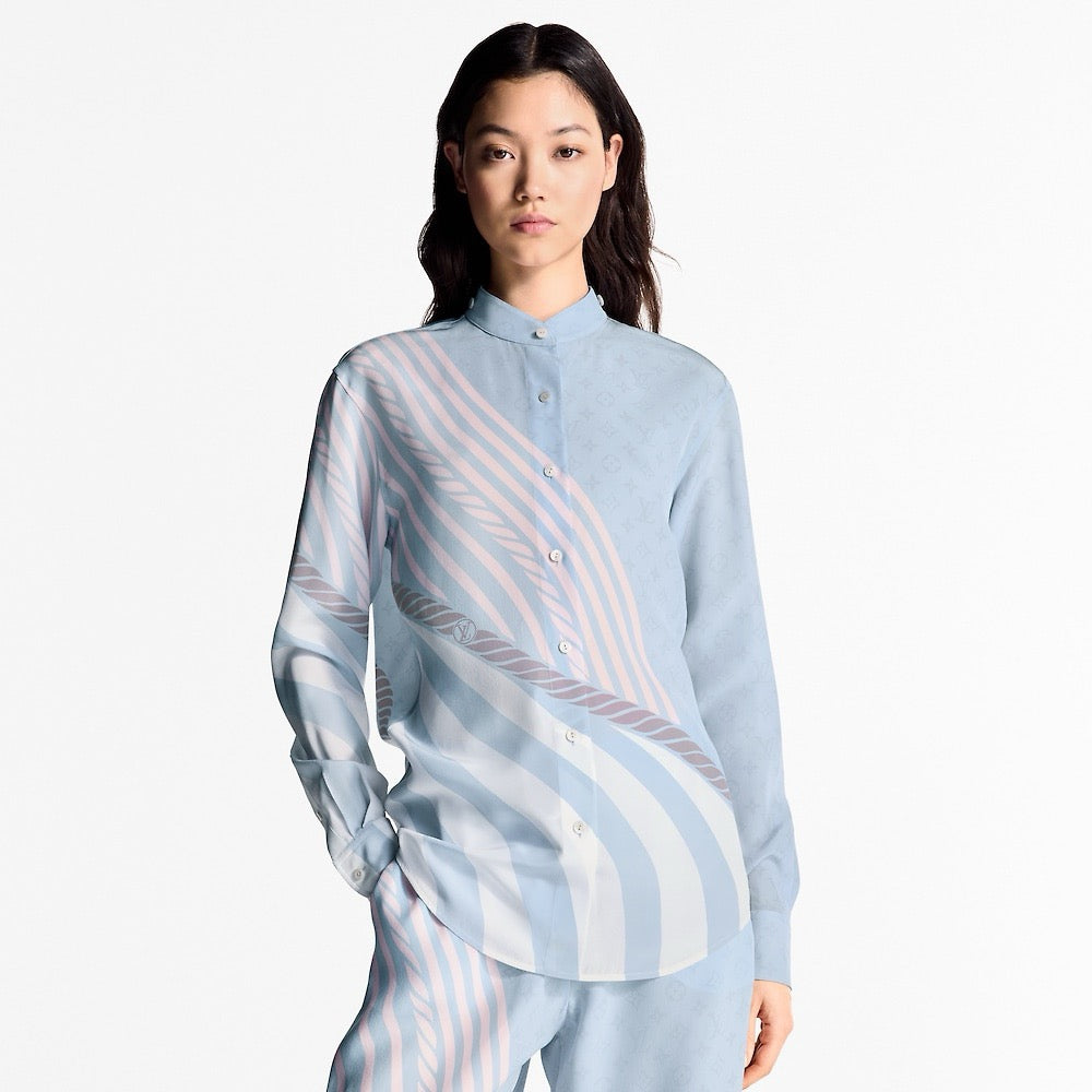L 25ss silk shirt pants set