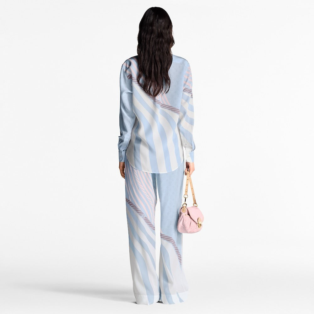 L 25ss silk shirt pants set