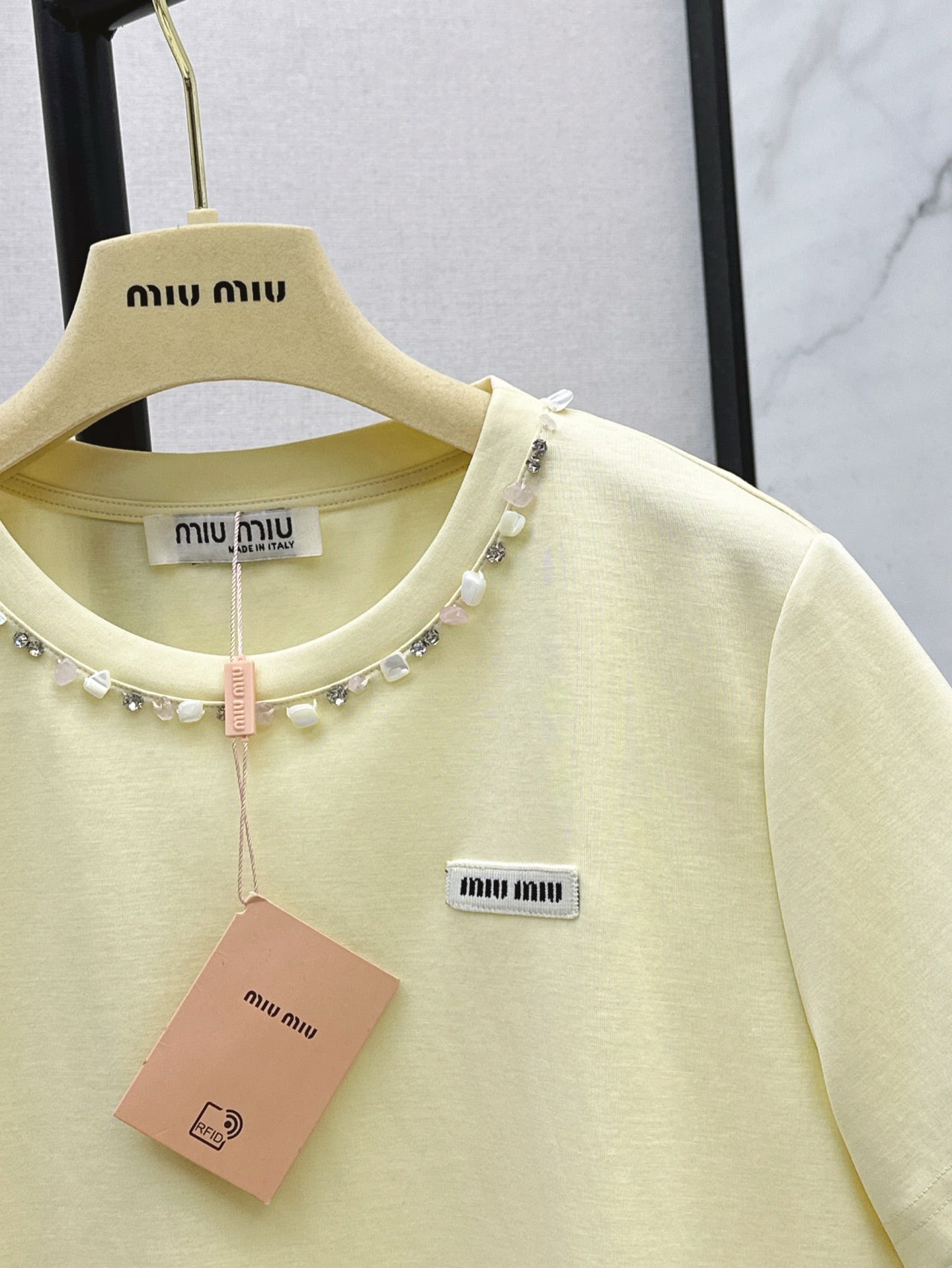 Mi 25ss rhinestone t-shirt