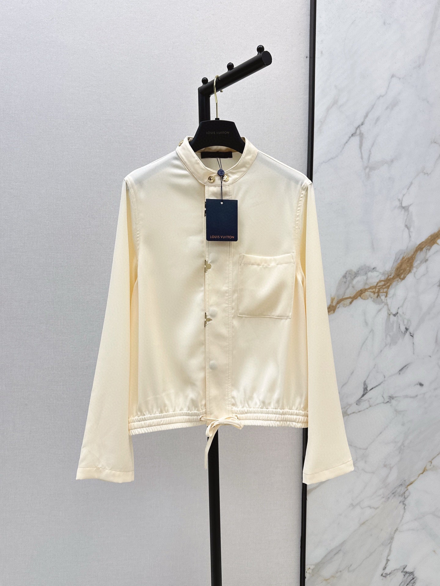 L 25ss drawstring shirt