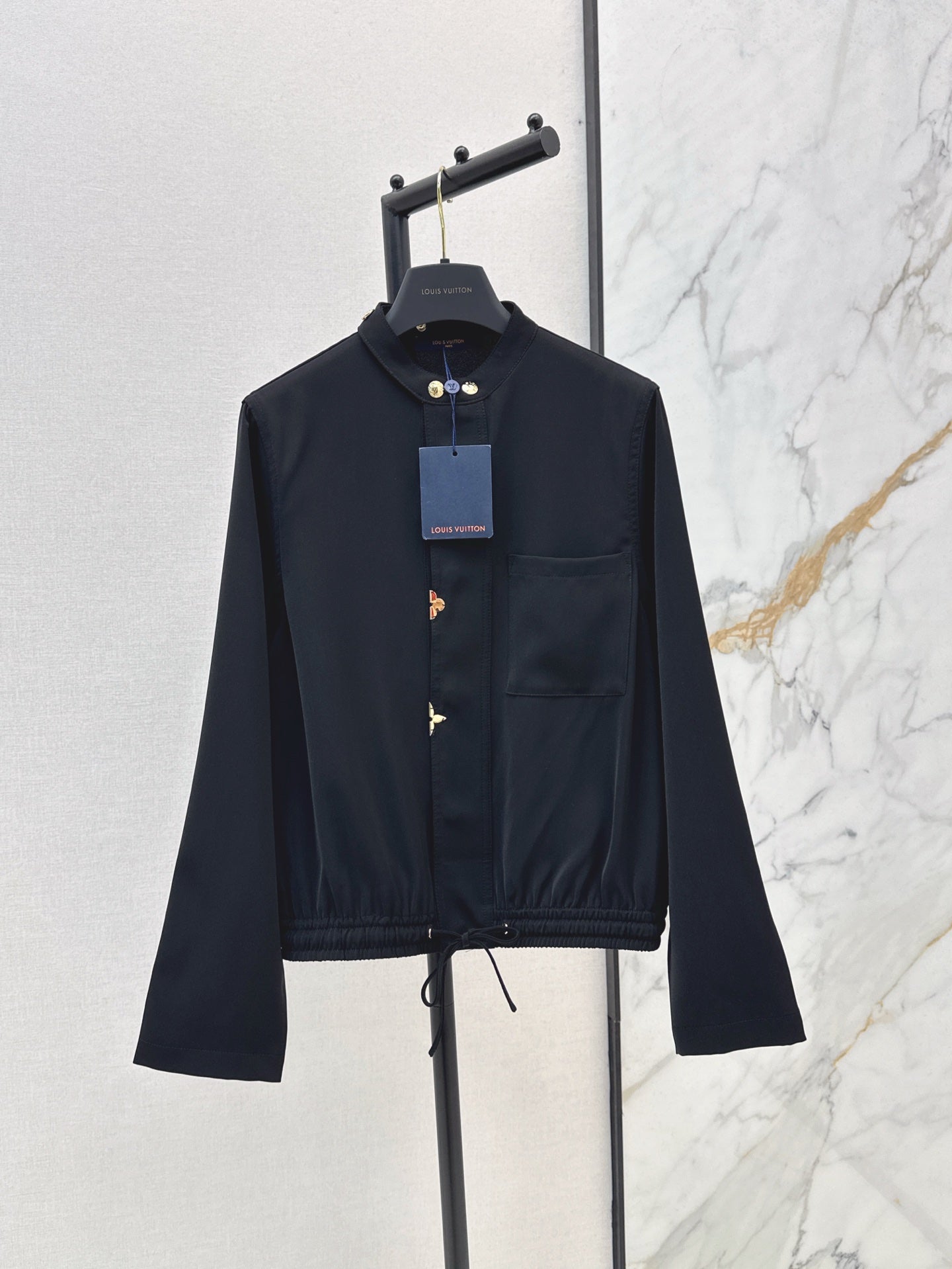 L 25ss drawstring shirt