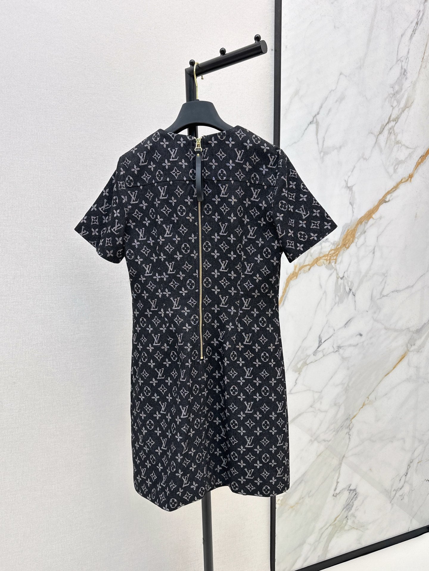 L 25ss monogram denim dress