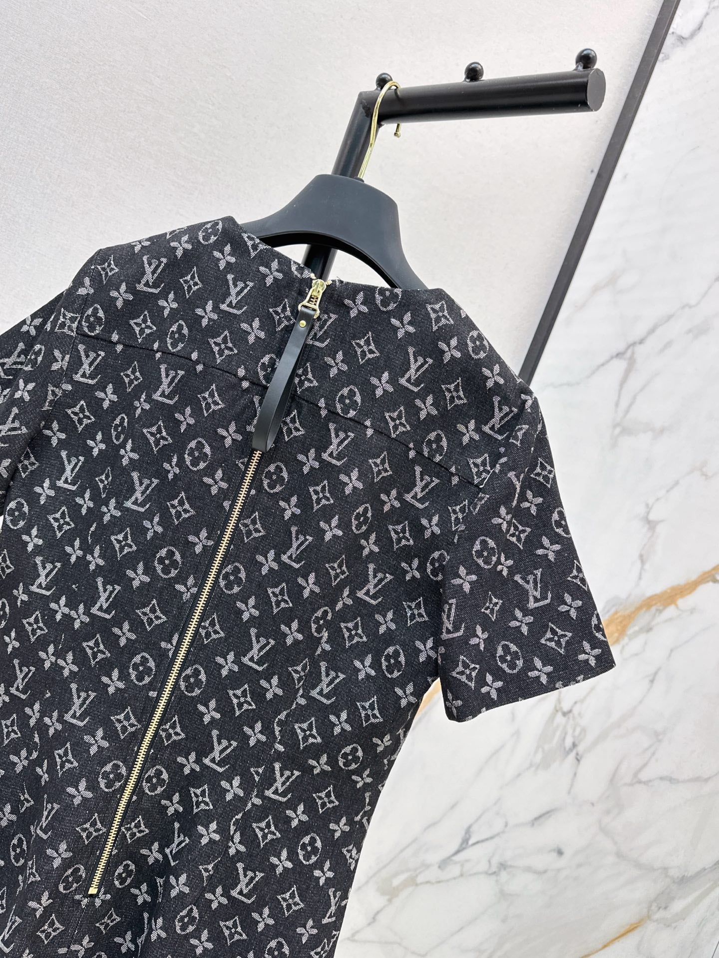 L 25ss monogram denim dress
