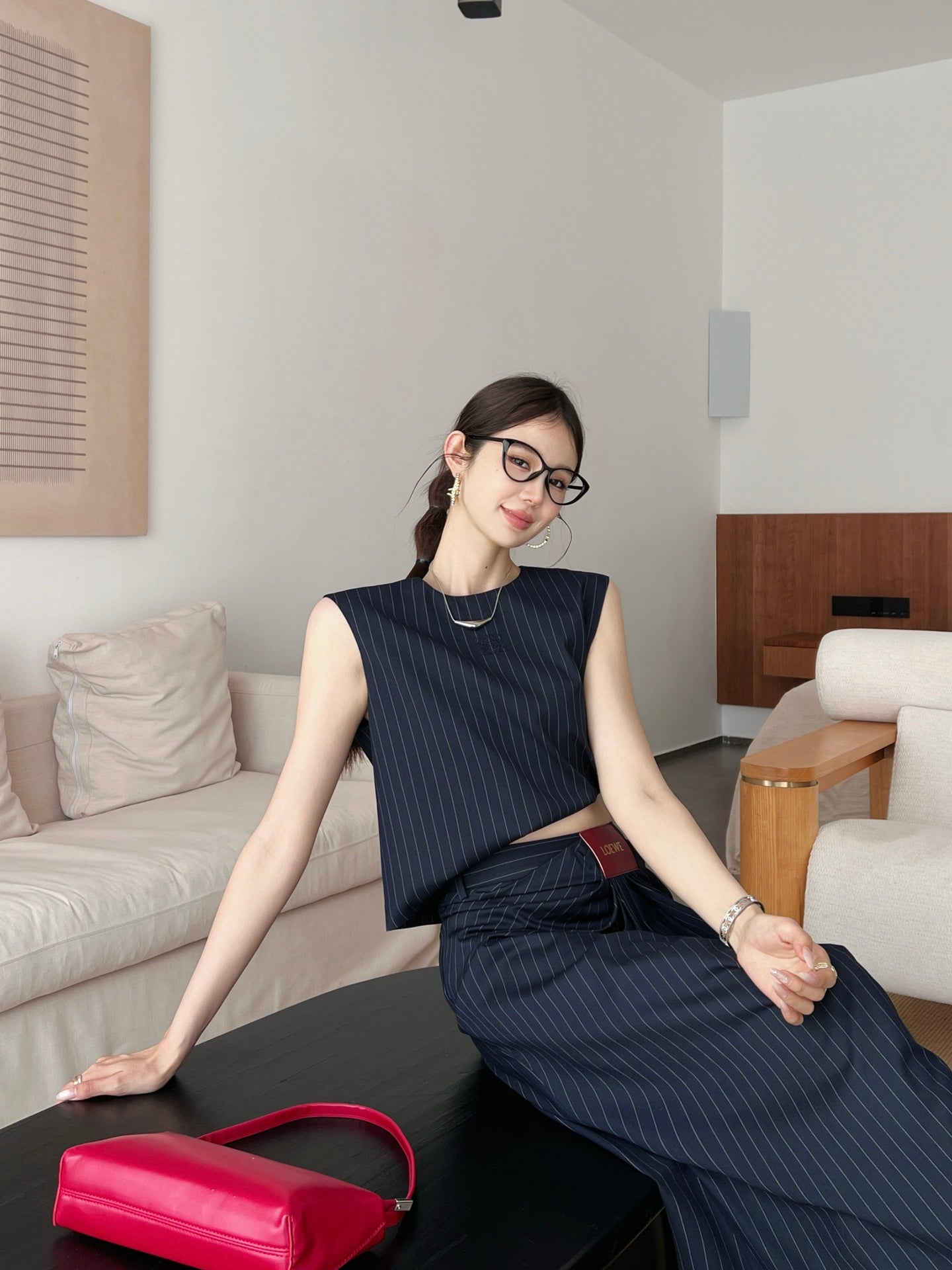 Loe 25ss pleated set