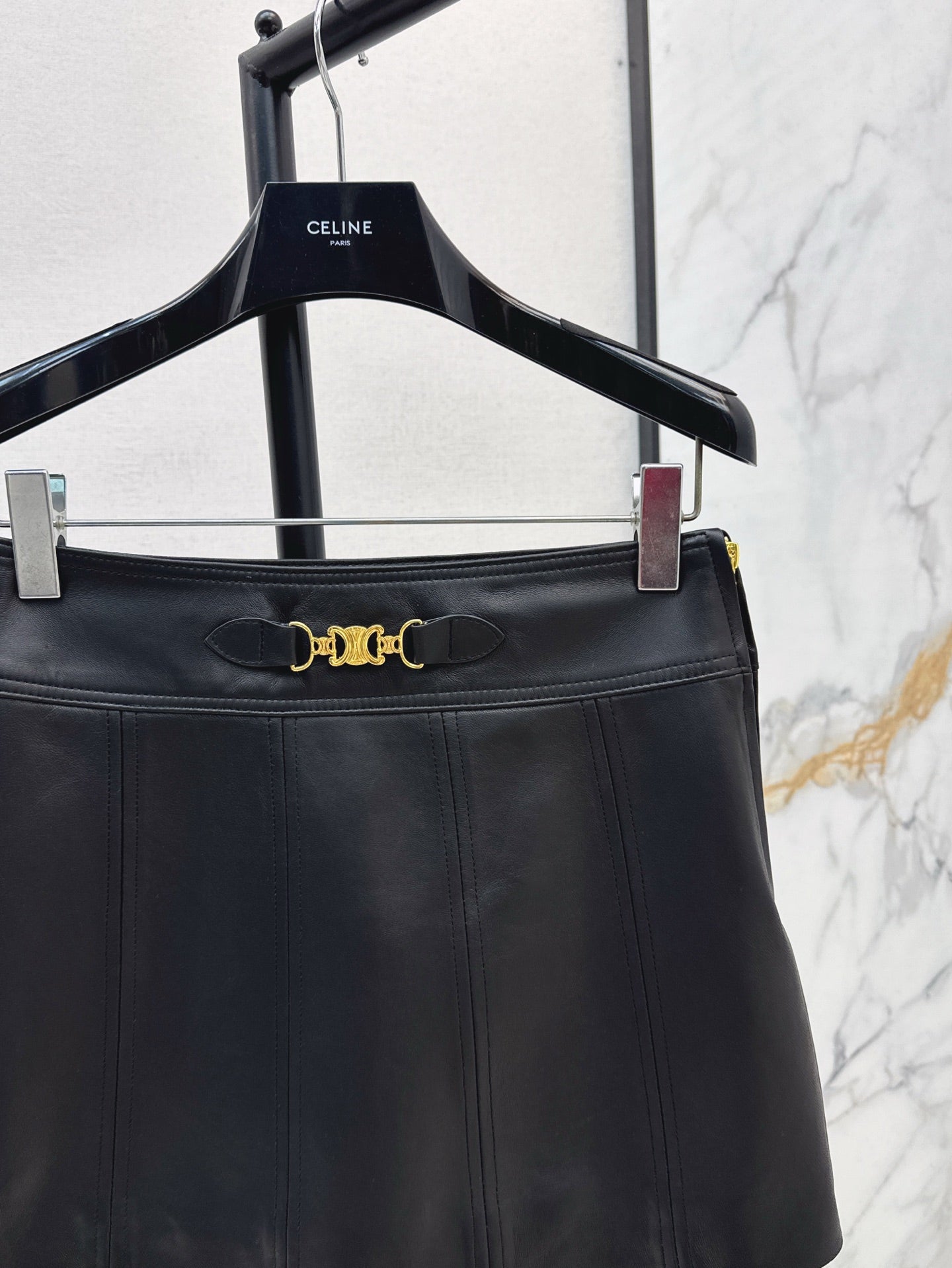 Ce 25ss leather skirt