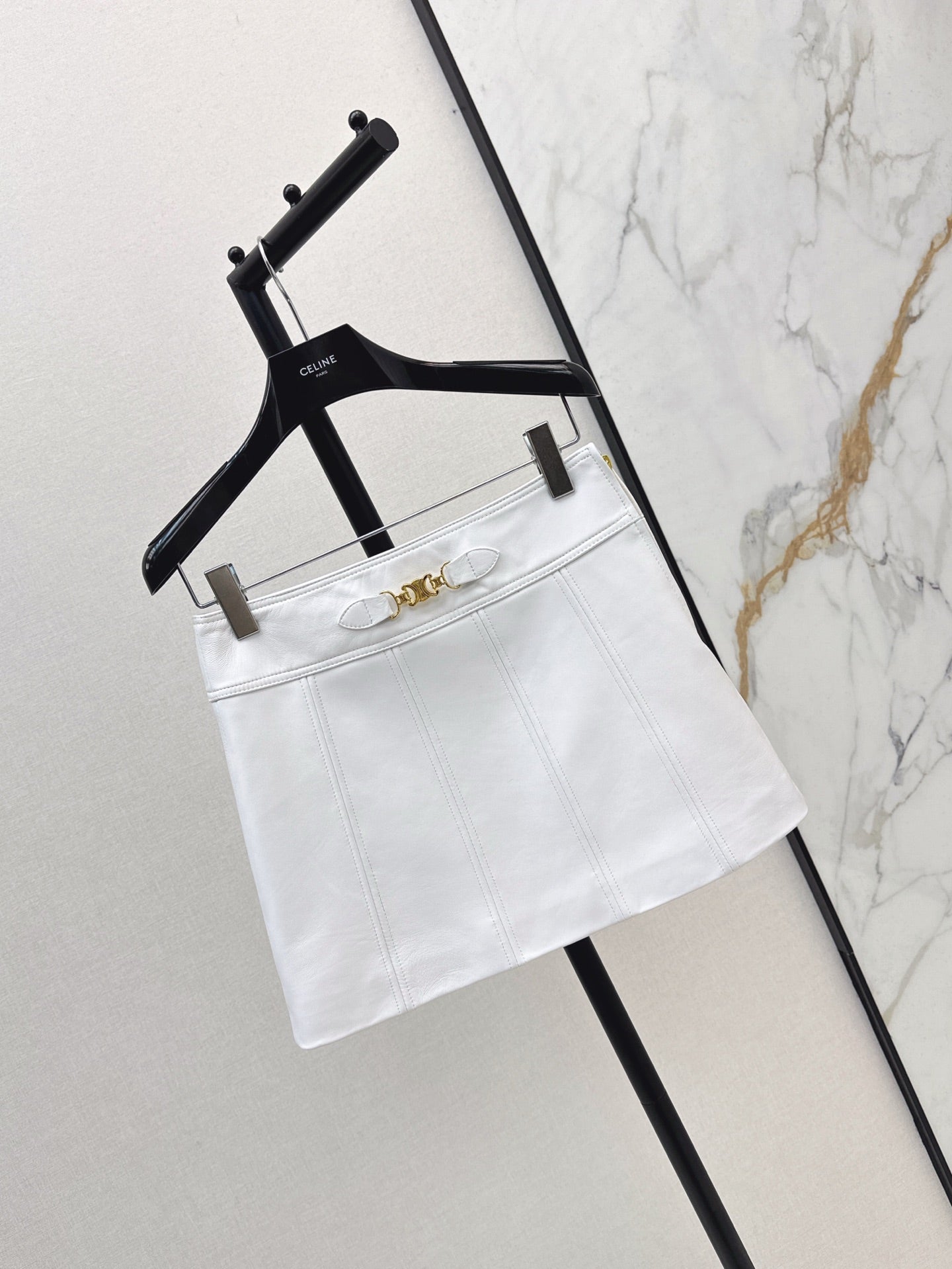 Ce 25ss leather skirt
