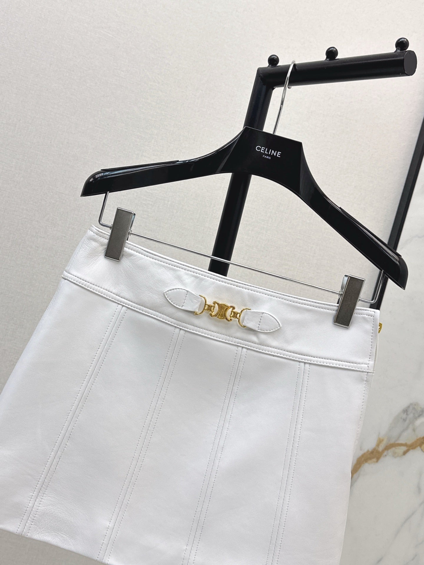 Ce 25ss leather skirt