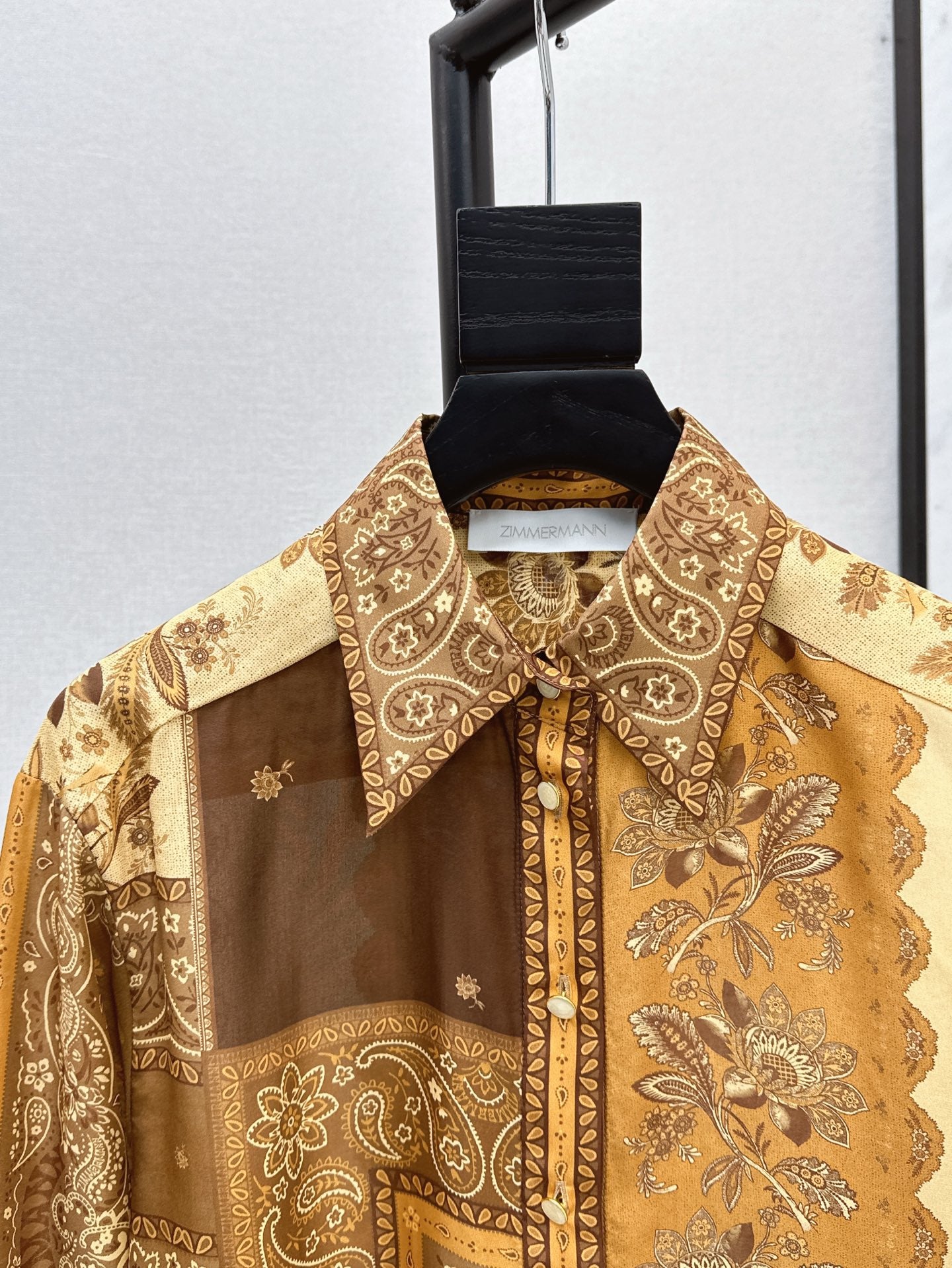 zim 25ss print silk shirt