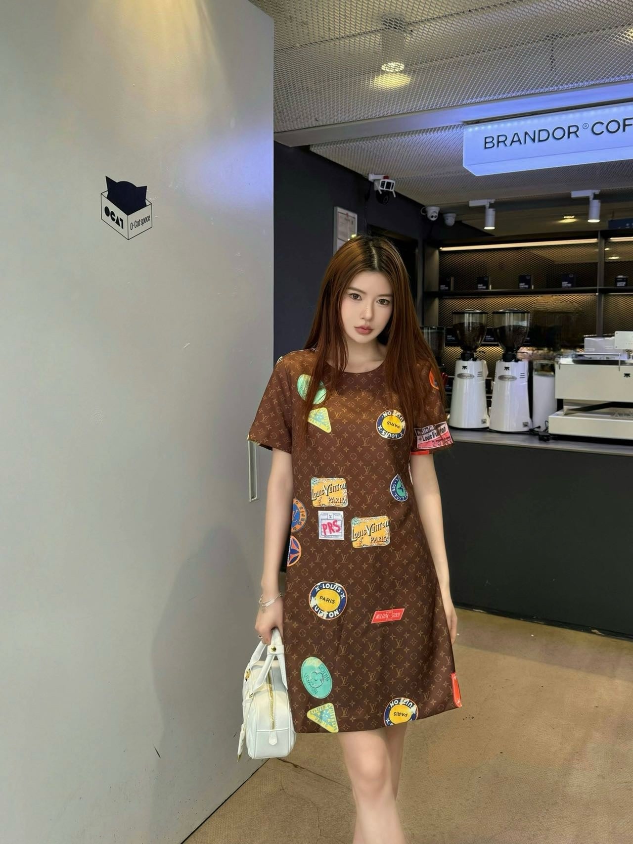 L 25ss print dress