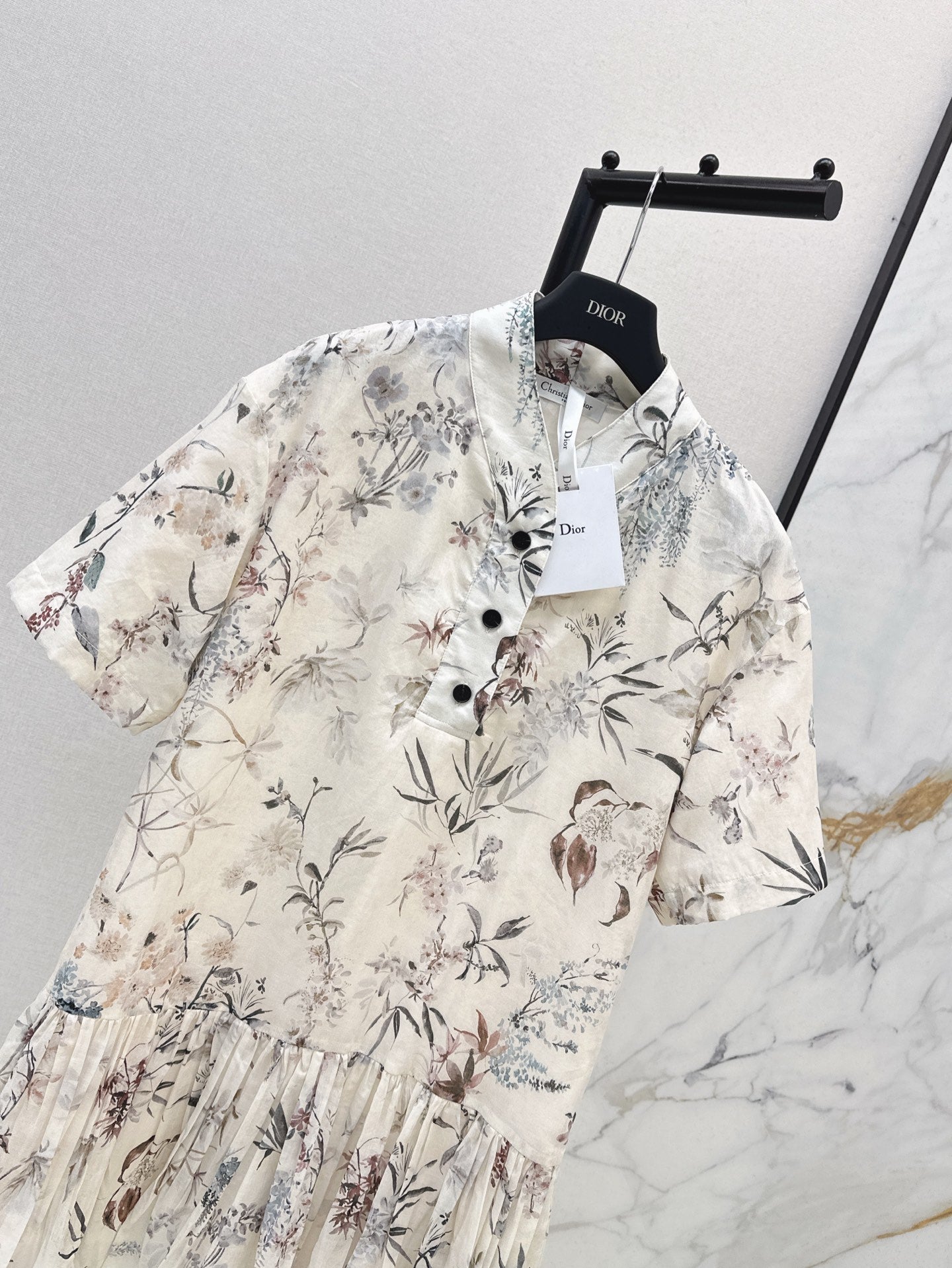CD 25ss print V-neck dress