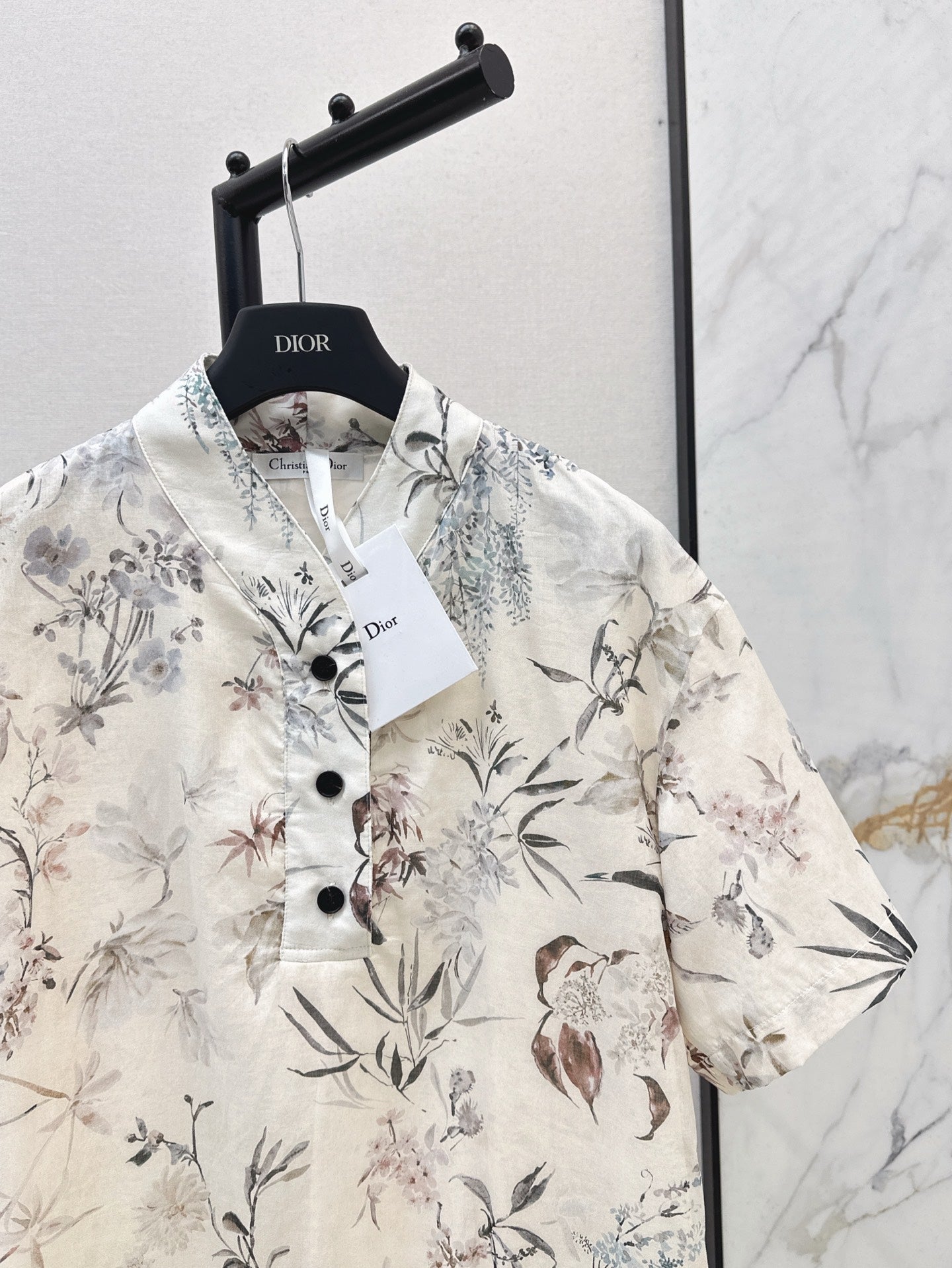 CD 25ss print V-neck dress