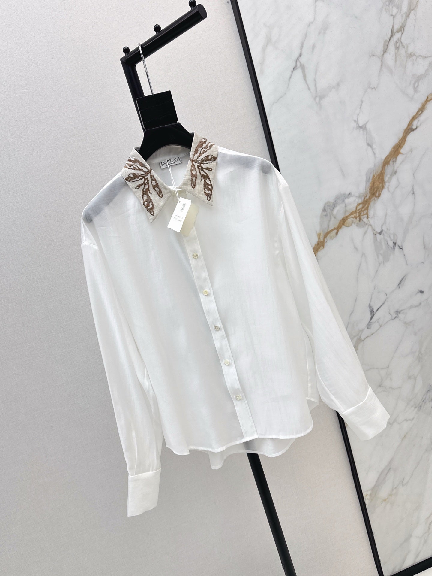 bru 25ss embroidered shirt