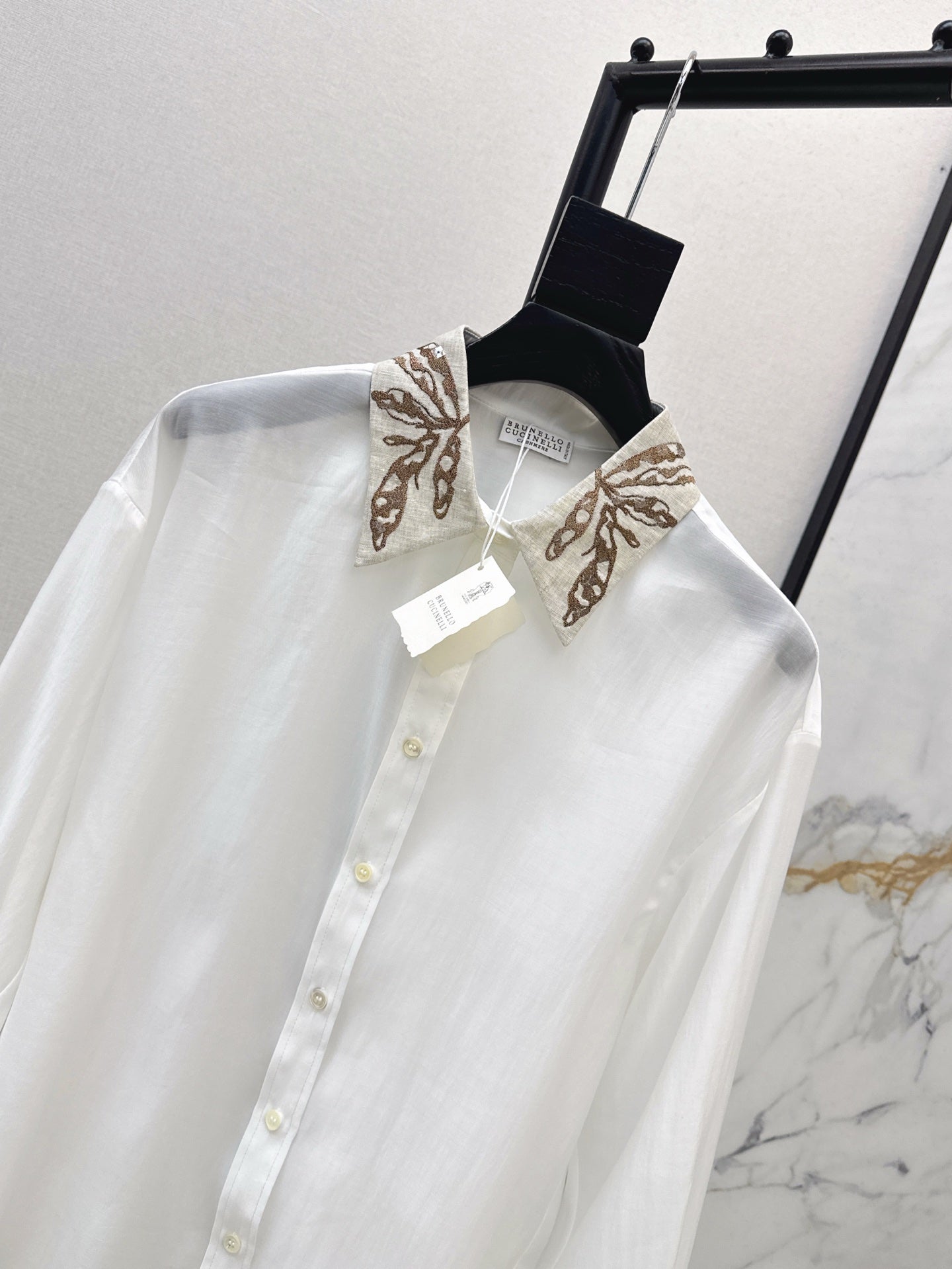 bru 25ss embroidered shirt