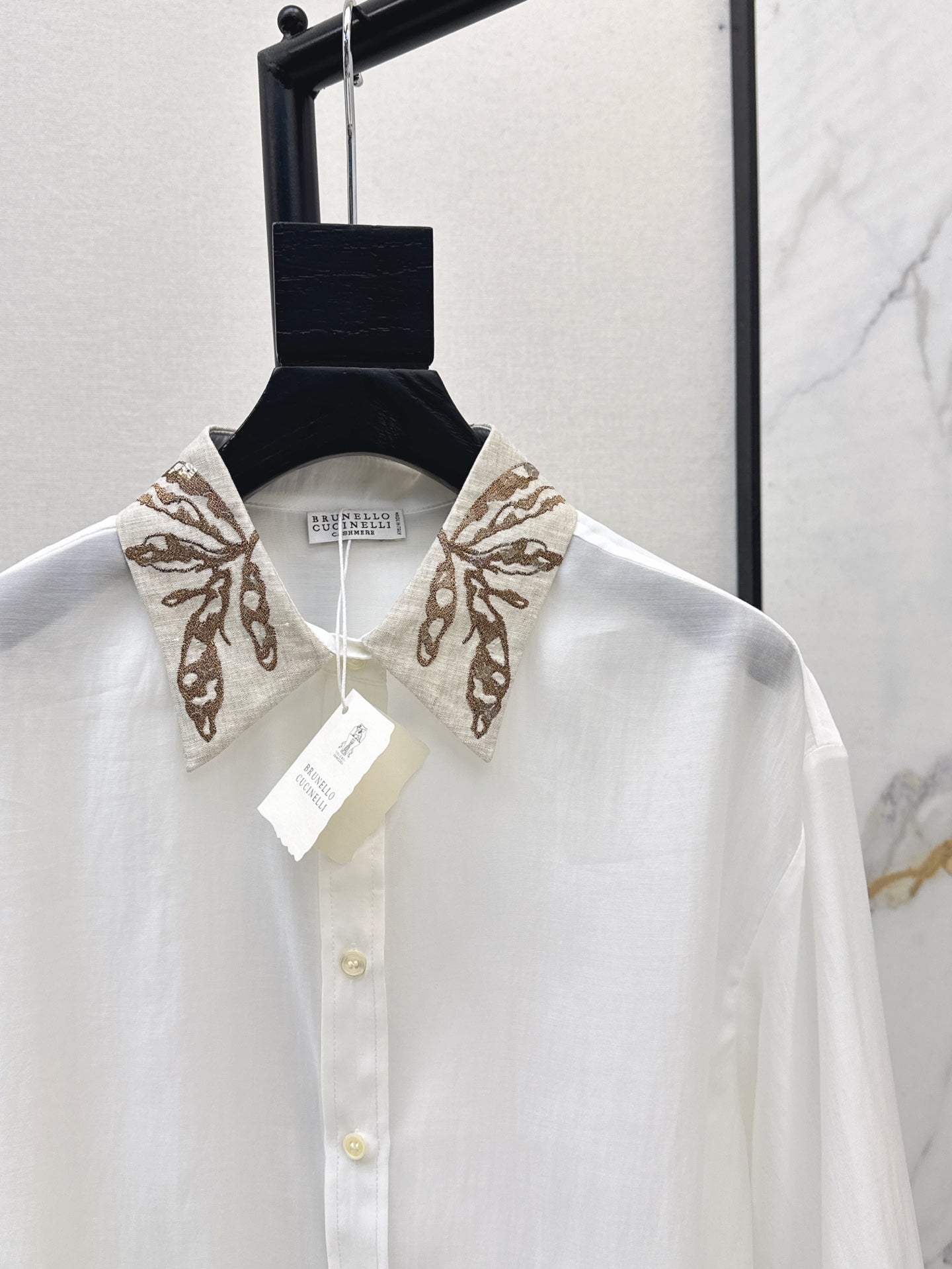 bru 25ss embroidered shirt
