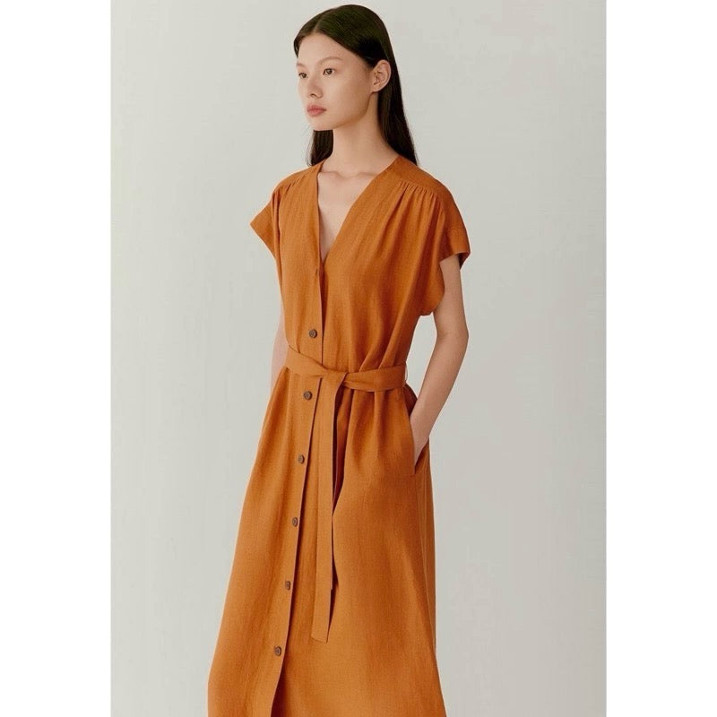 Loro 25ss sleeveless linen dress