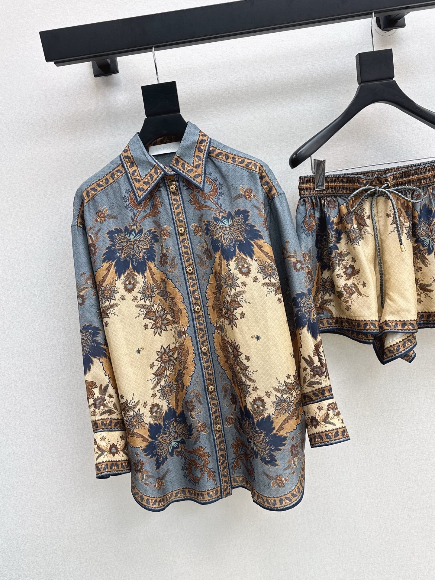 ZIM 25ss silk print shirt