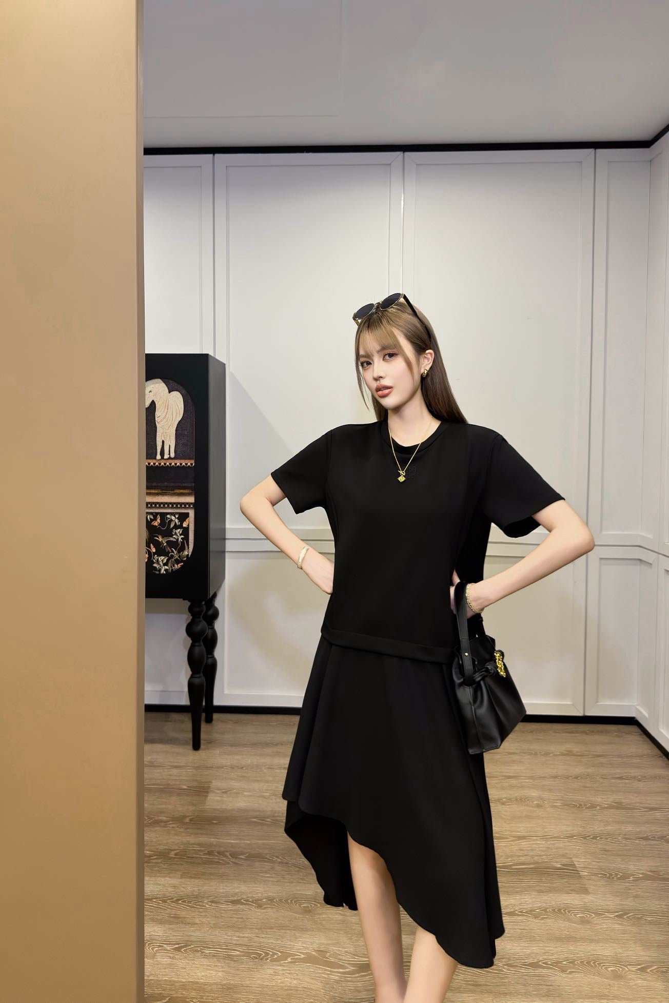 Loe 25ss embroidered dress