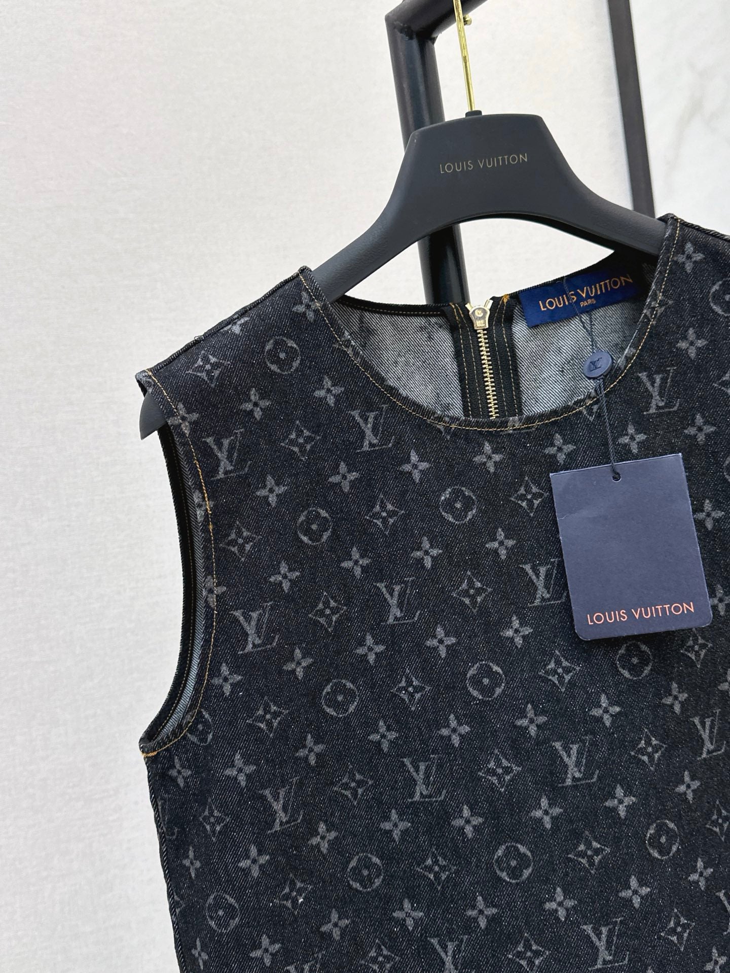Louis 25ss jacquard denim dress