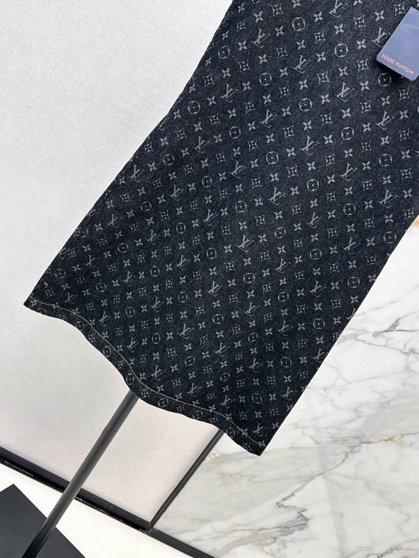 Louis 25ss jacquard denim dress