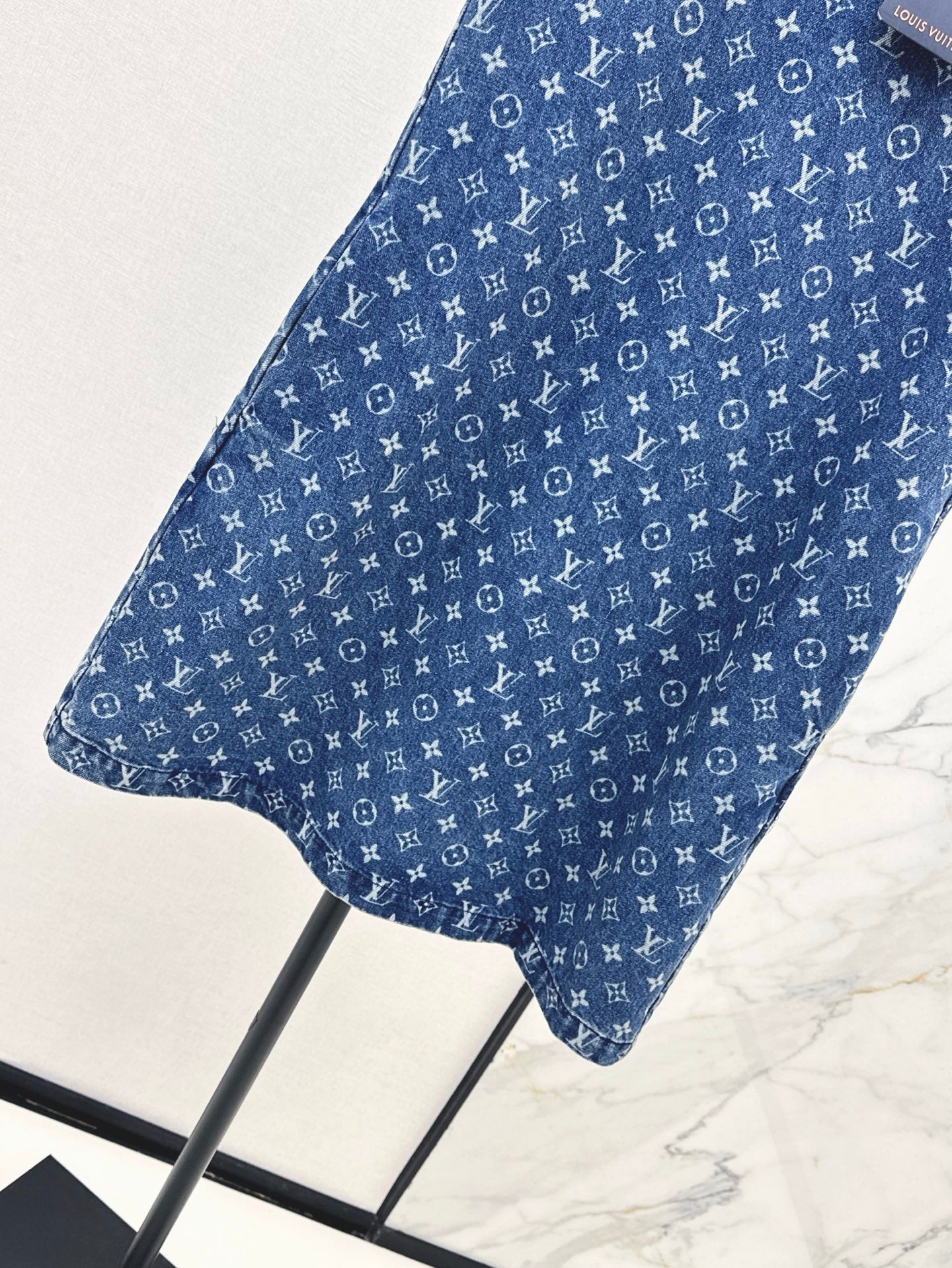 Louis 25ss jacquard denim dress