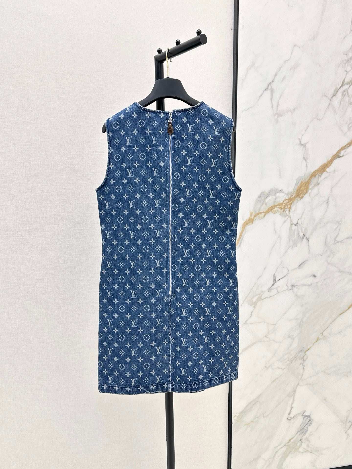 Louis 25ss jacquard denim dress