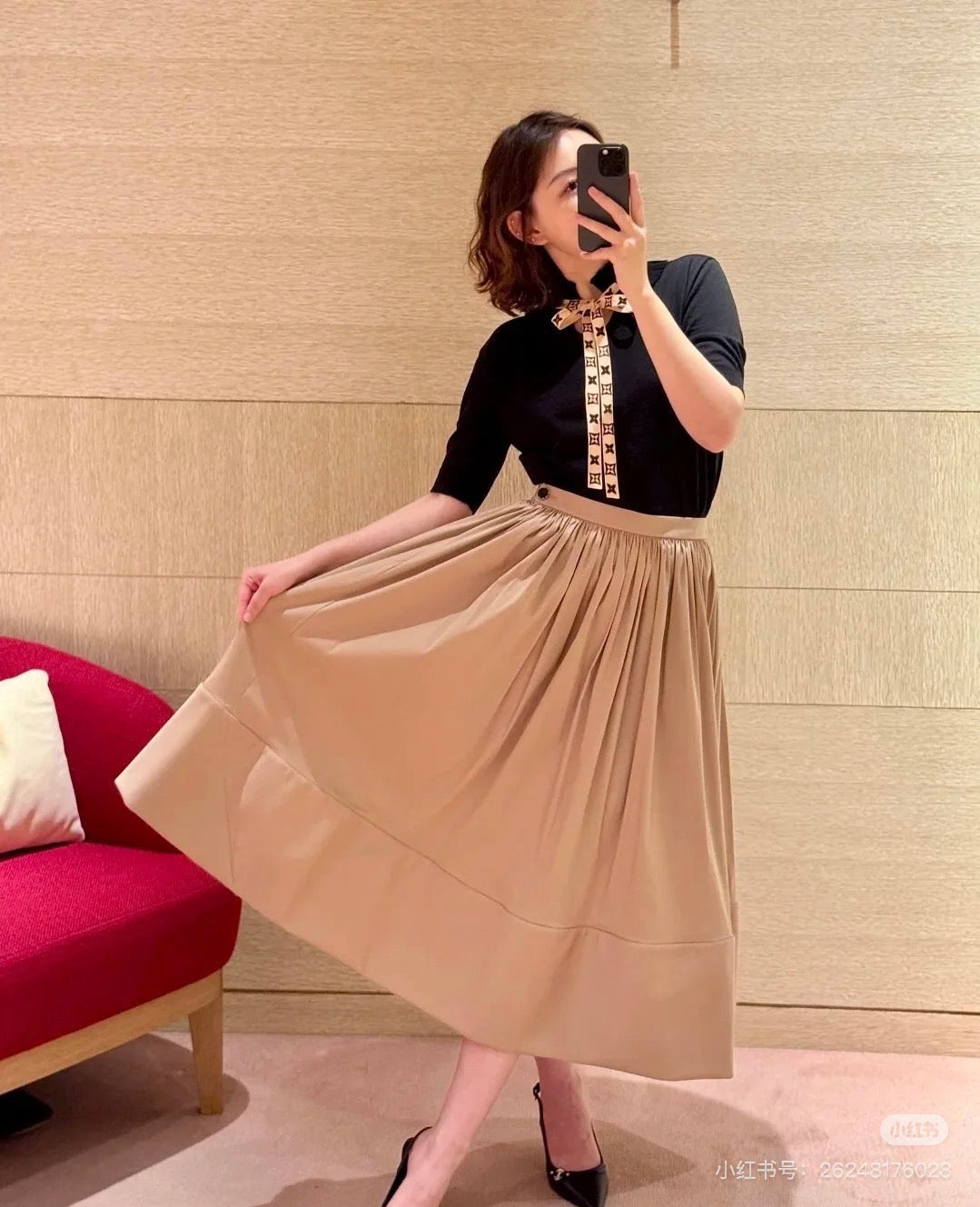 Louis 25ss ruffle skirt