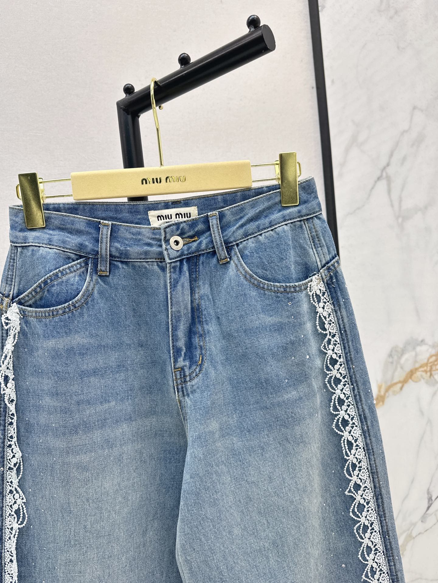 Miu 25ss lace jeans