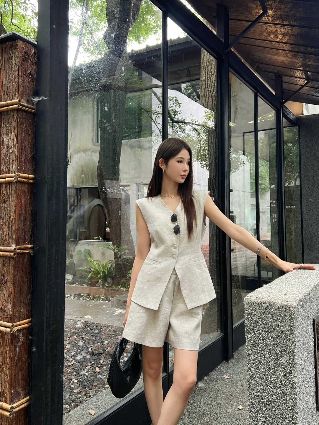 Loro 25ss linen vest