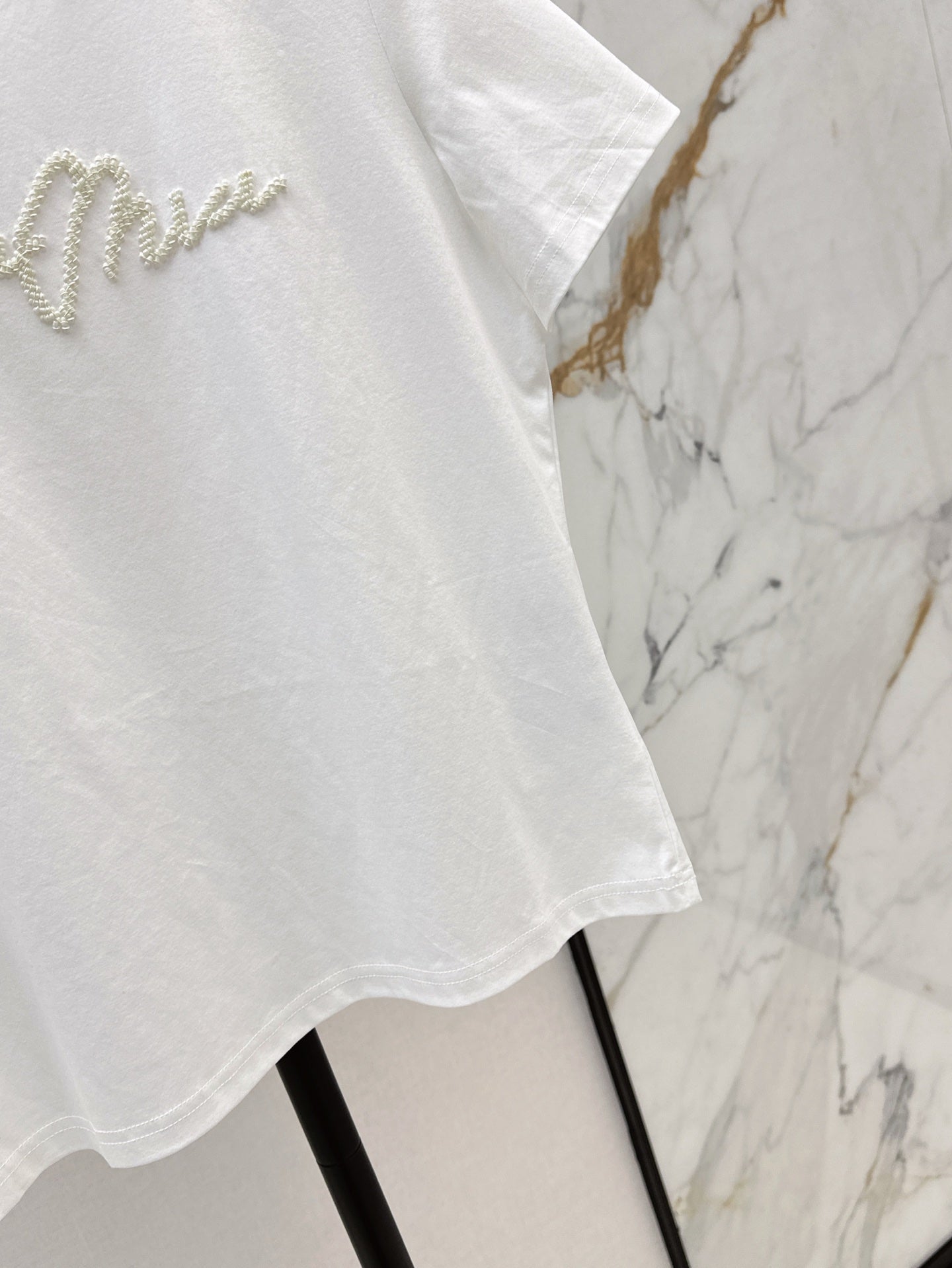Miu 25ss beaded t-shirt