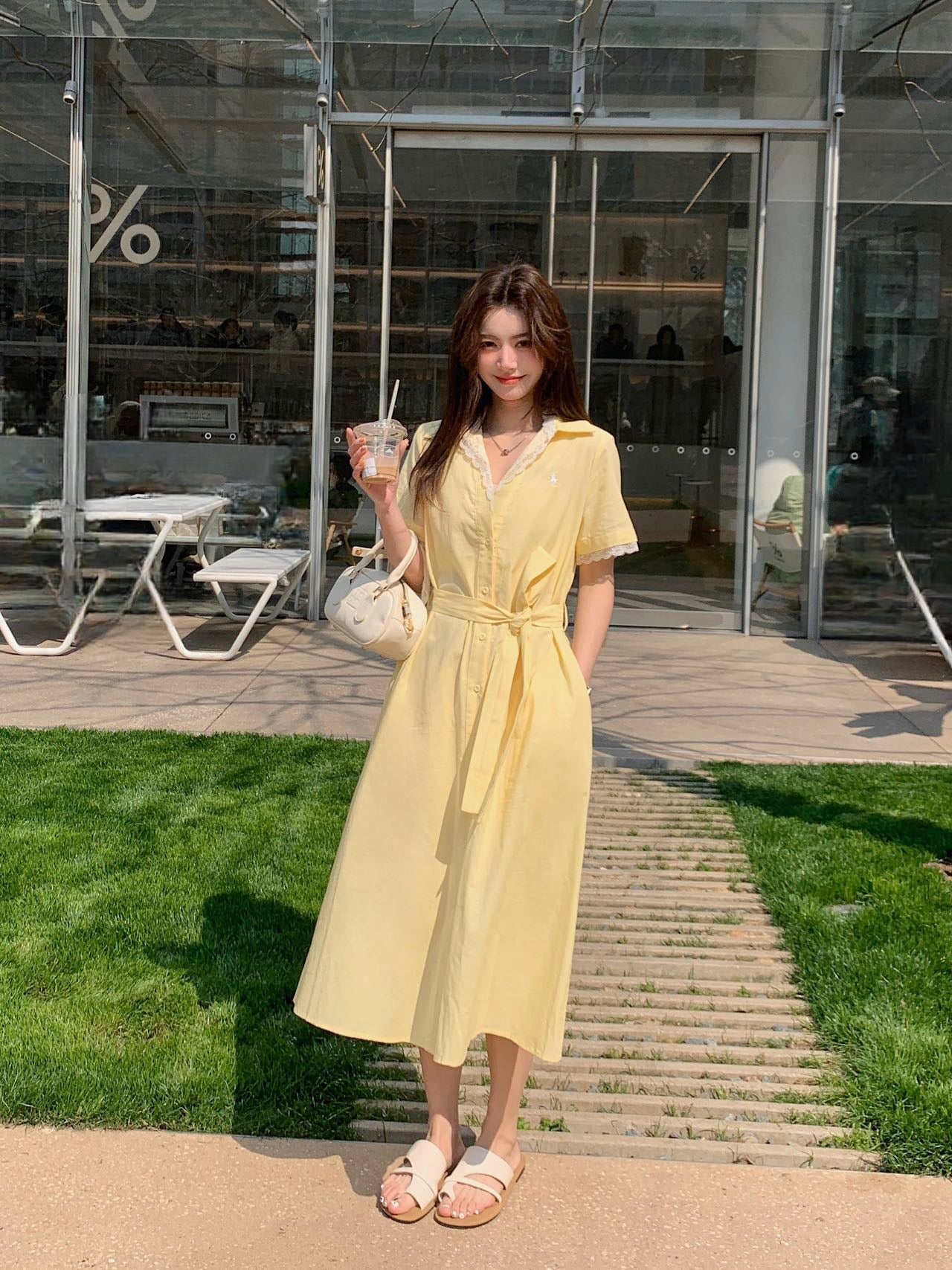 Ral 25ss lace shirt dress