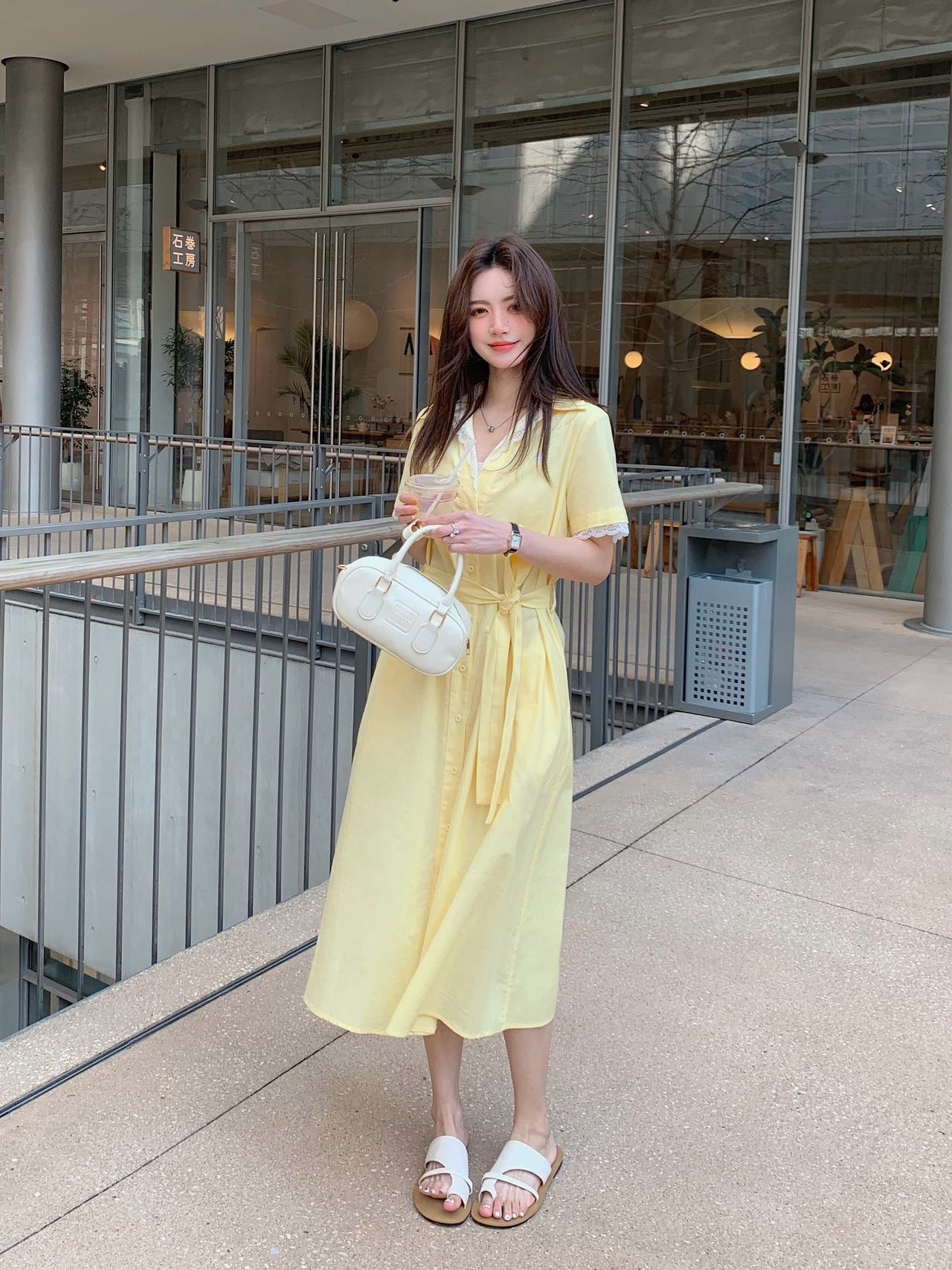 Ral 25ss lace shirt dress