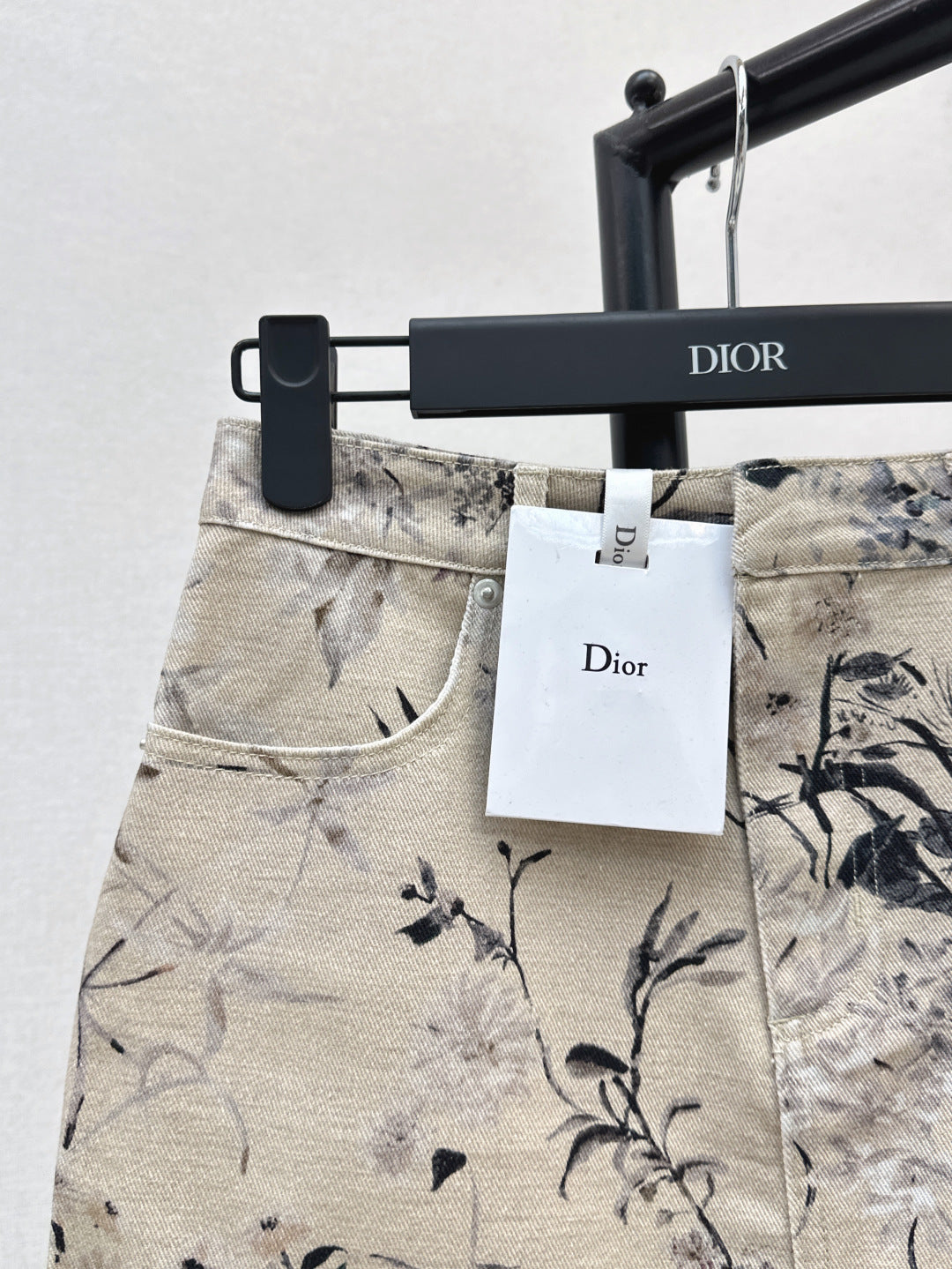 CD 25ss print denim skirt