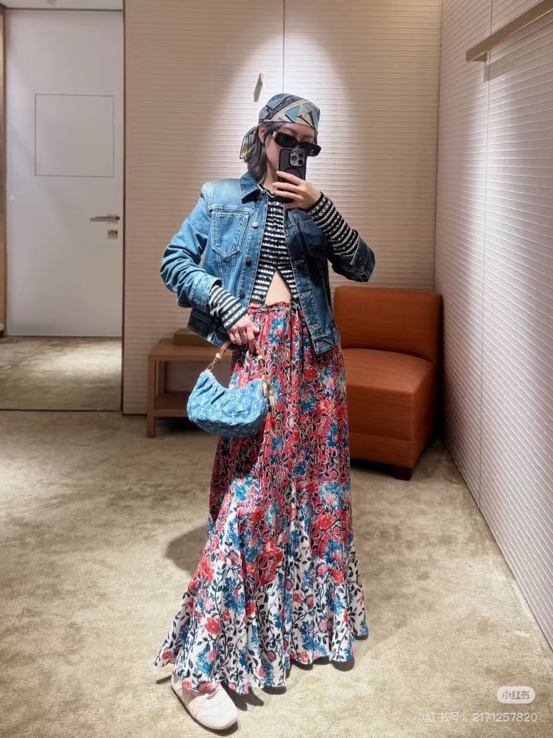 Louis 25ss print skirt