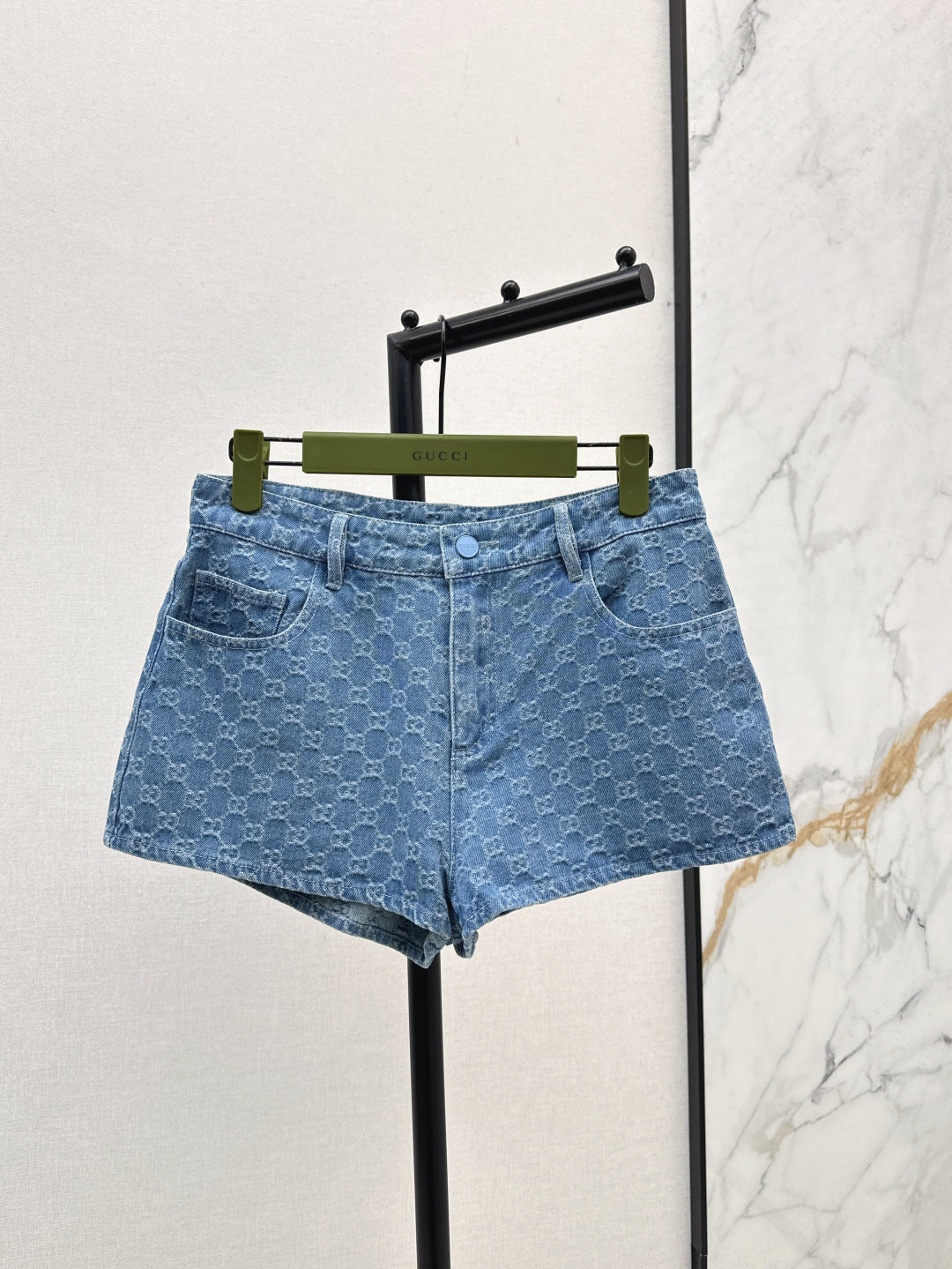 Guc 25ss jacquard denim short
