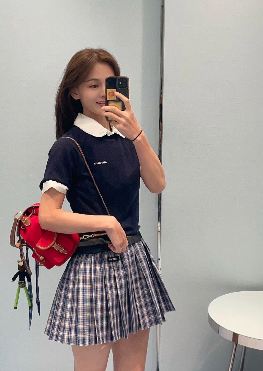 Miu 25ss plaid skirt