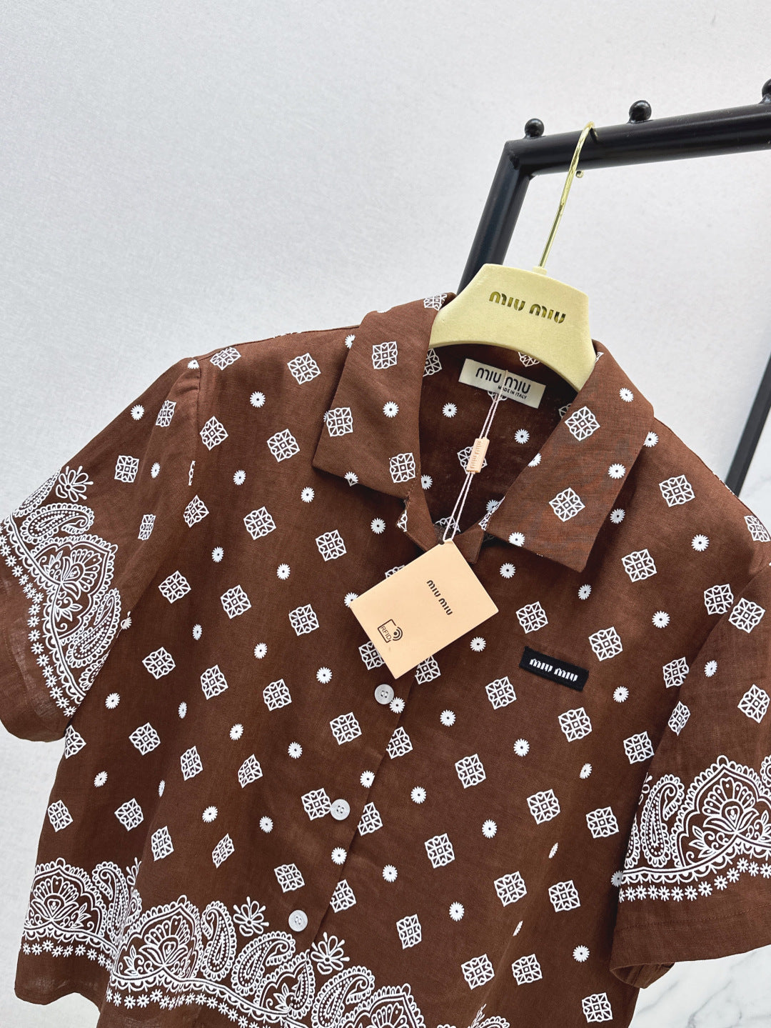 Miu 25ss linen shirt