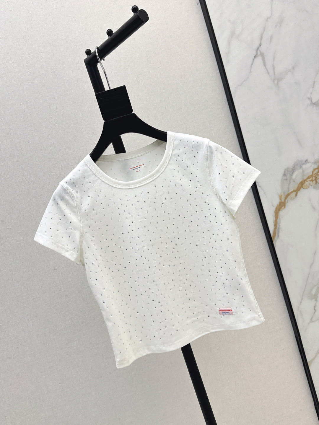 wang 25ss rhinestone t-shirt