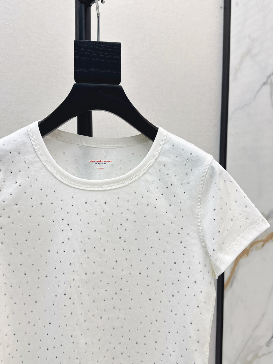wang 25ss rhinestone t-shirt