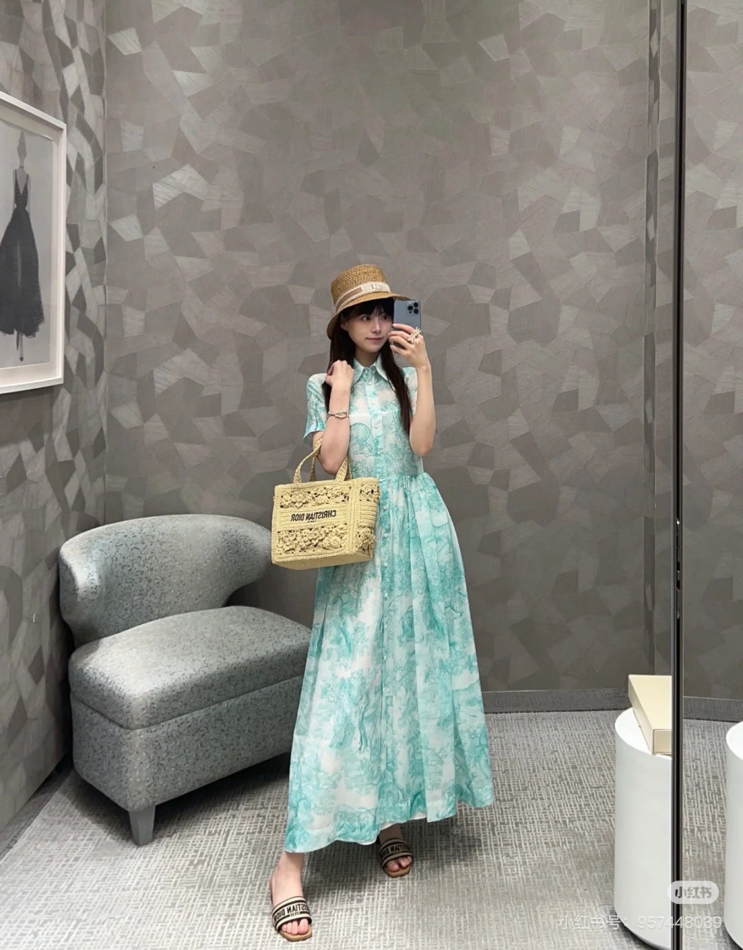 CD 25SS print dress