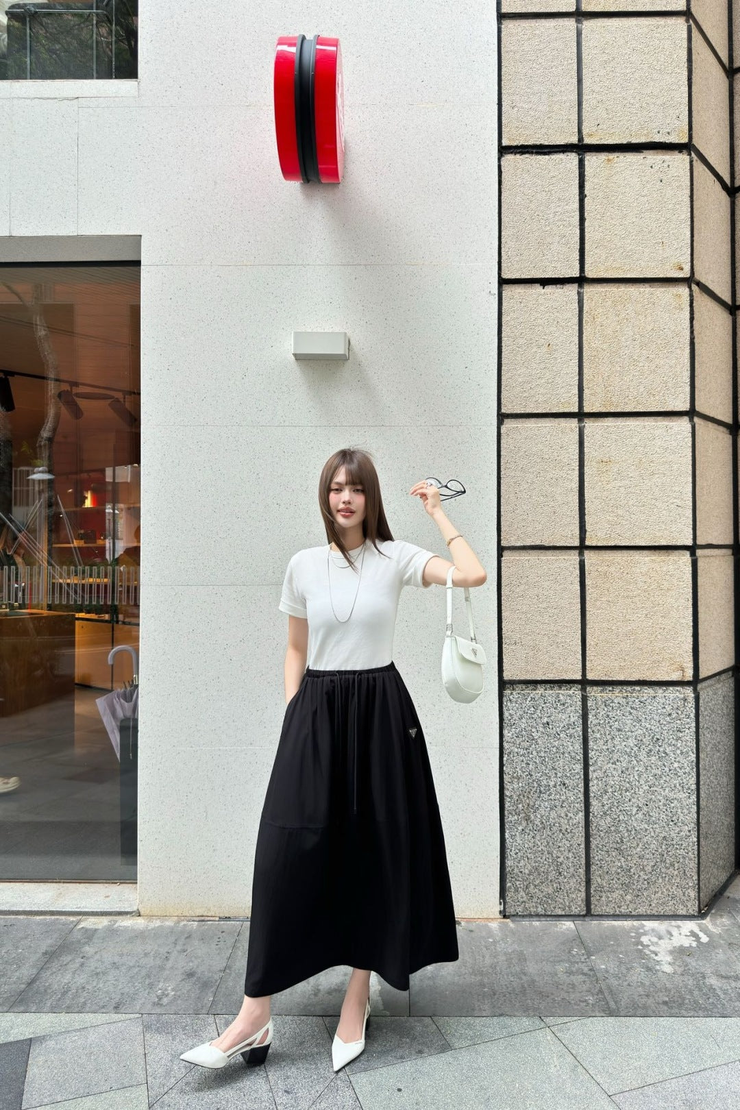 Pra 25ss drawstring skirt