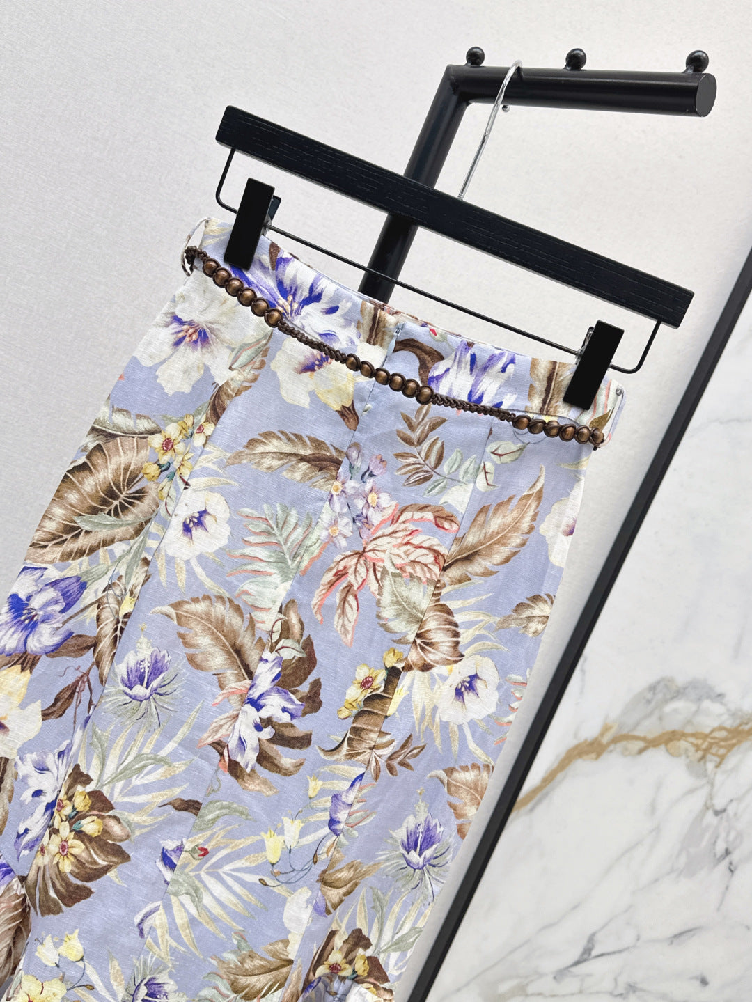 Zimm 25ss print linen skirt