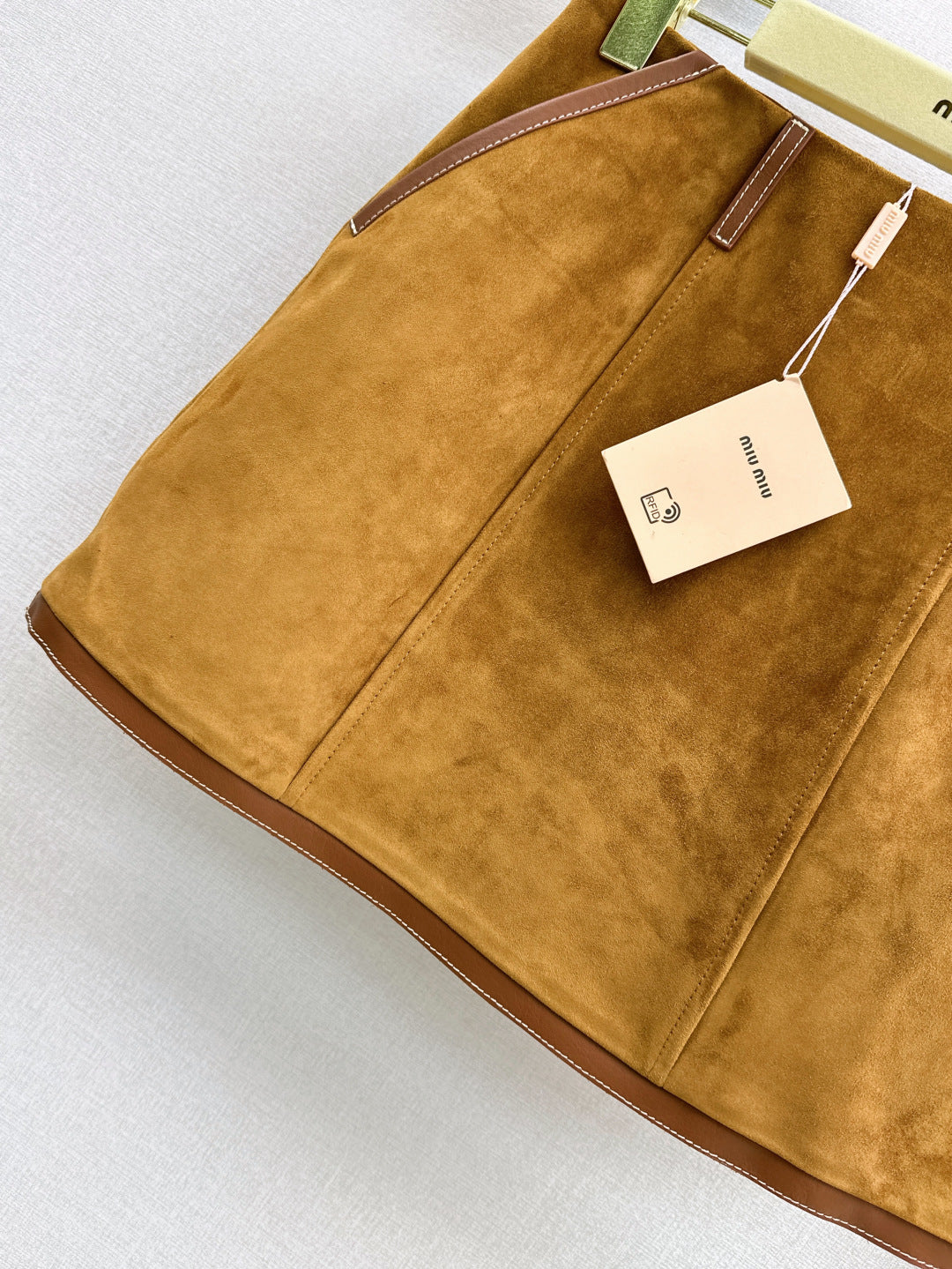 Miu 25ss suede skirt