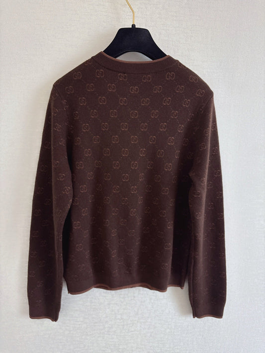 Guc 25fw jacquard cardigan